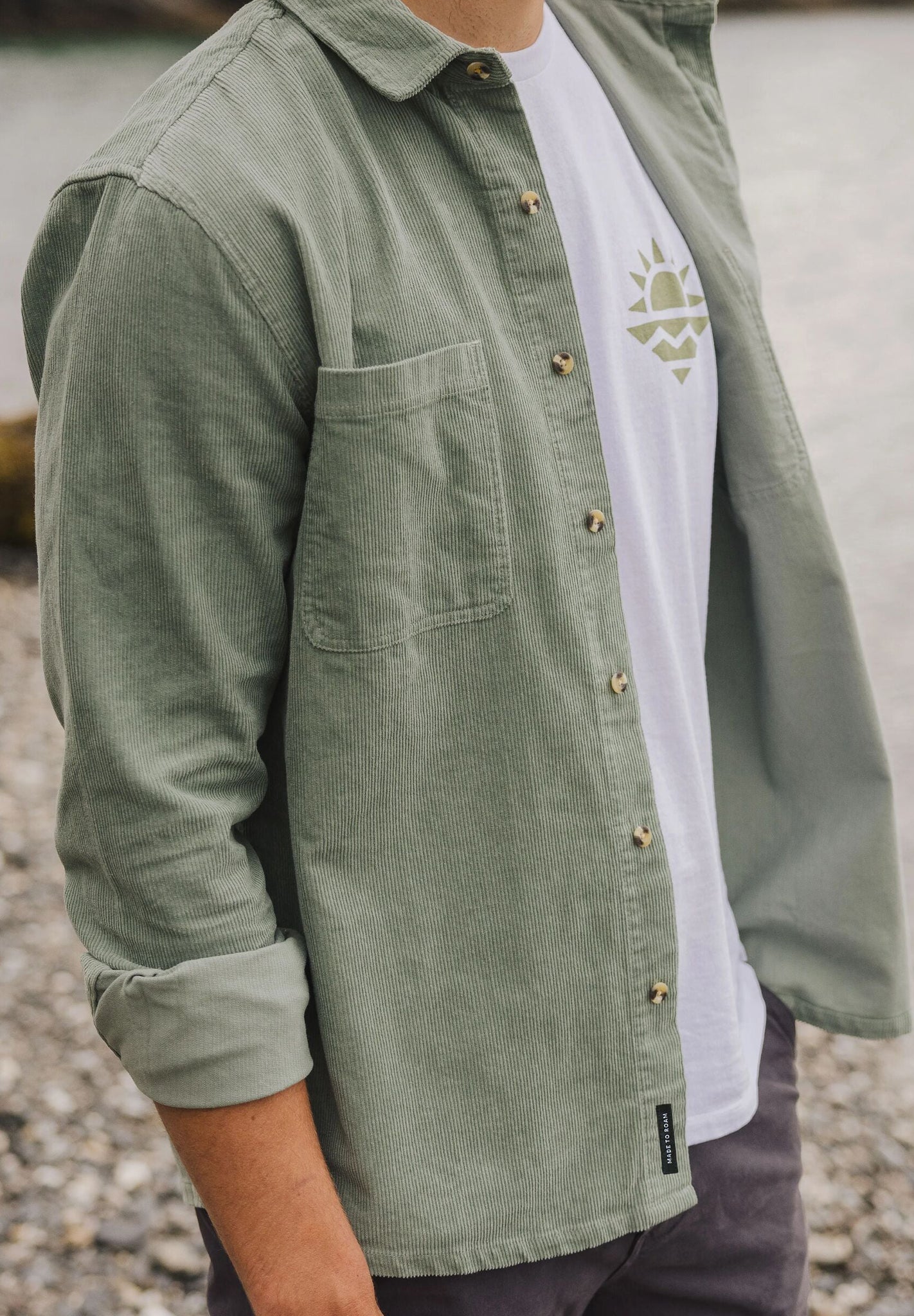 PASSENGER - Backcountry Cord Shirt - Pistachio - BACKYARD