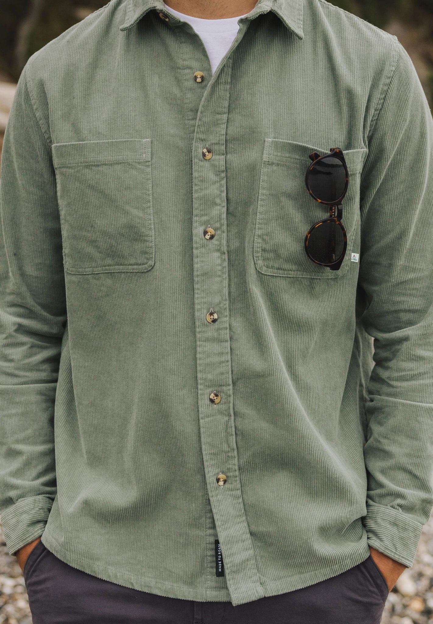 PASSENGER - Backcountry Cord Shirt - Pistachio - BACKYARD