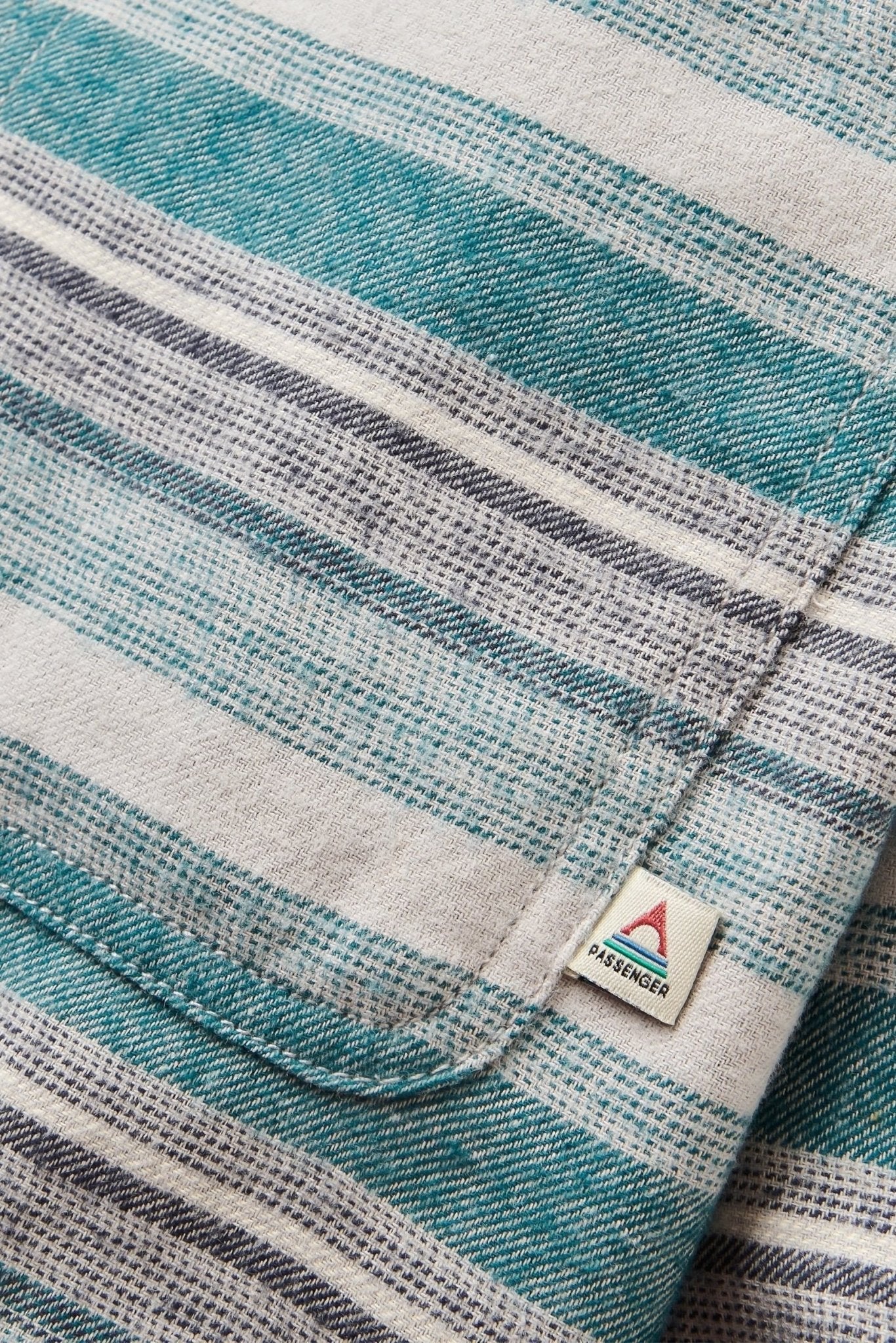 PASSENGER - Backcountry Stripe Light Shirt - Grey Marl Mediterranean Stripe - BACKYARD
