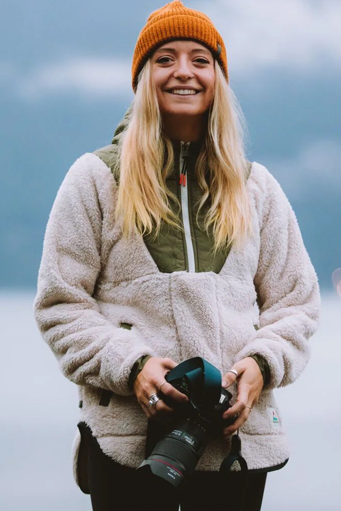 PASSENGER - Beaumont Recycled Sherpa Hooded Fleece - Vintage White - BACKYARD