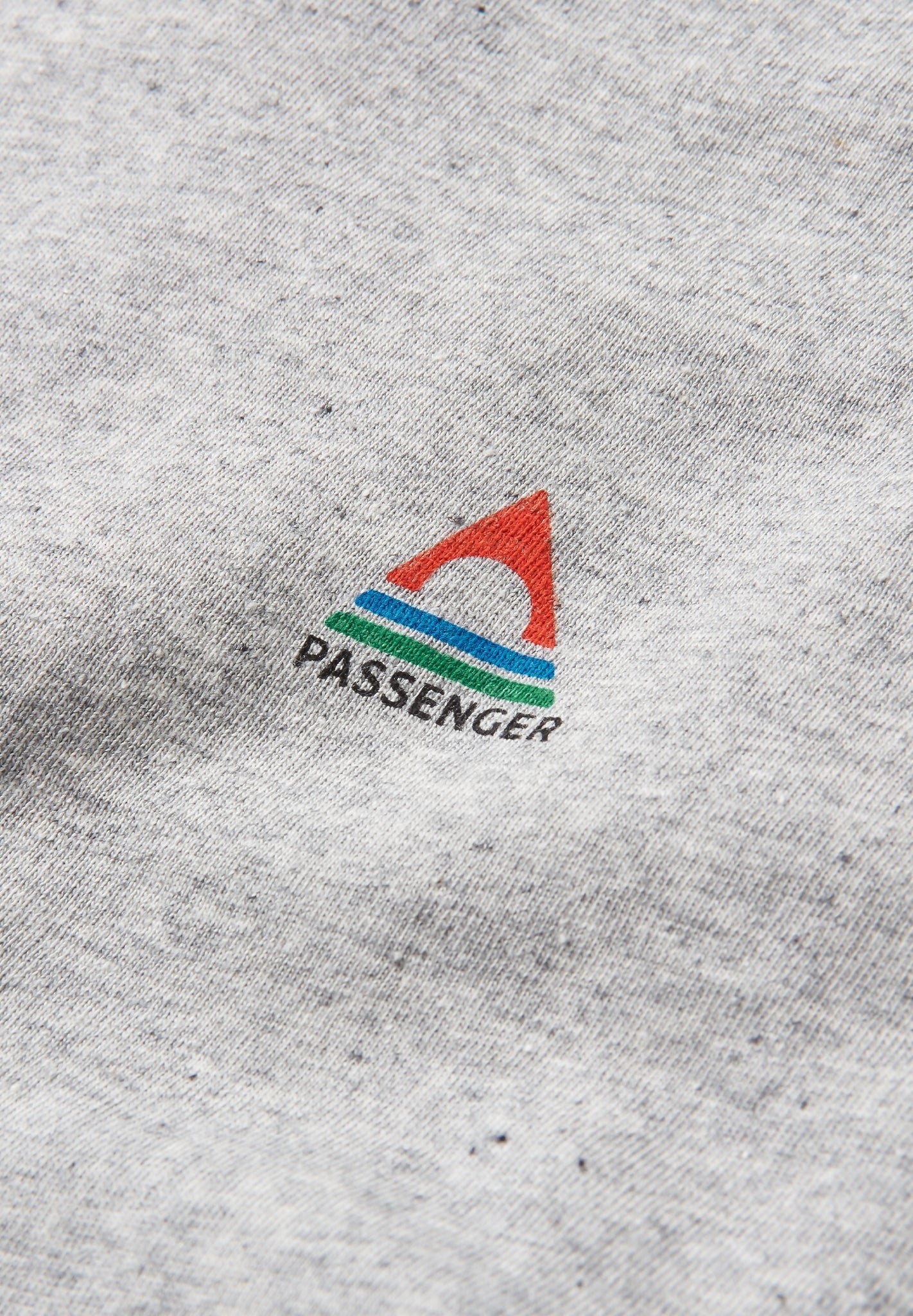 PASSENGER - Classic Logo Recycled Cotton T-Shirt - Mid Grey Marl - BACKYARD