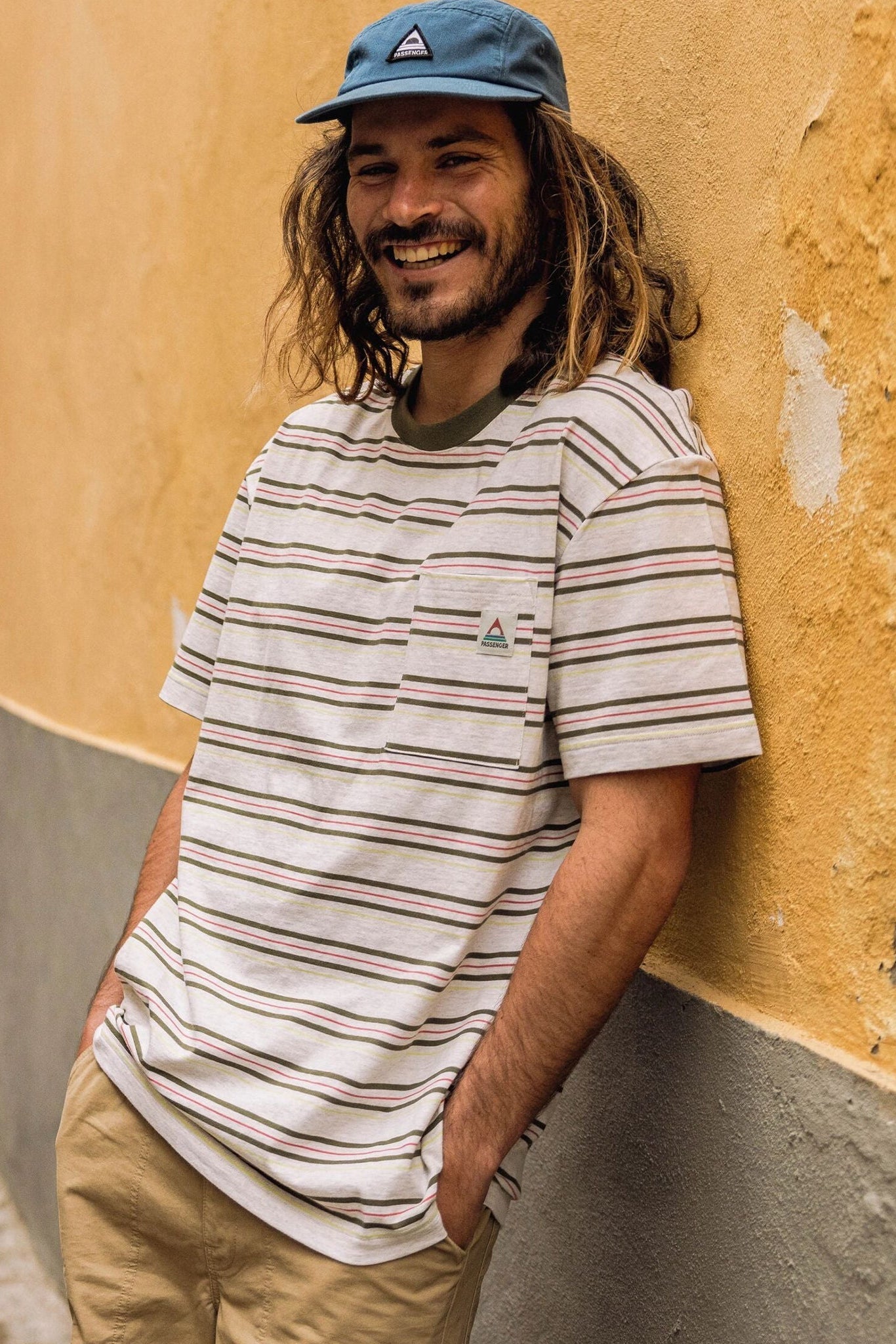 PASSENGER - Fixie Recycled 5 Panel Cap - Tidal Blue - BACKYARD