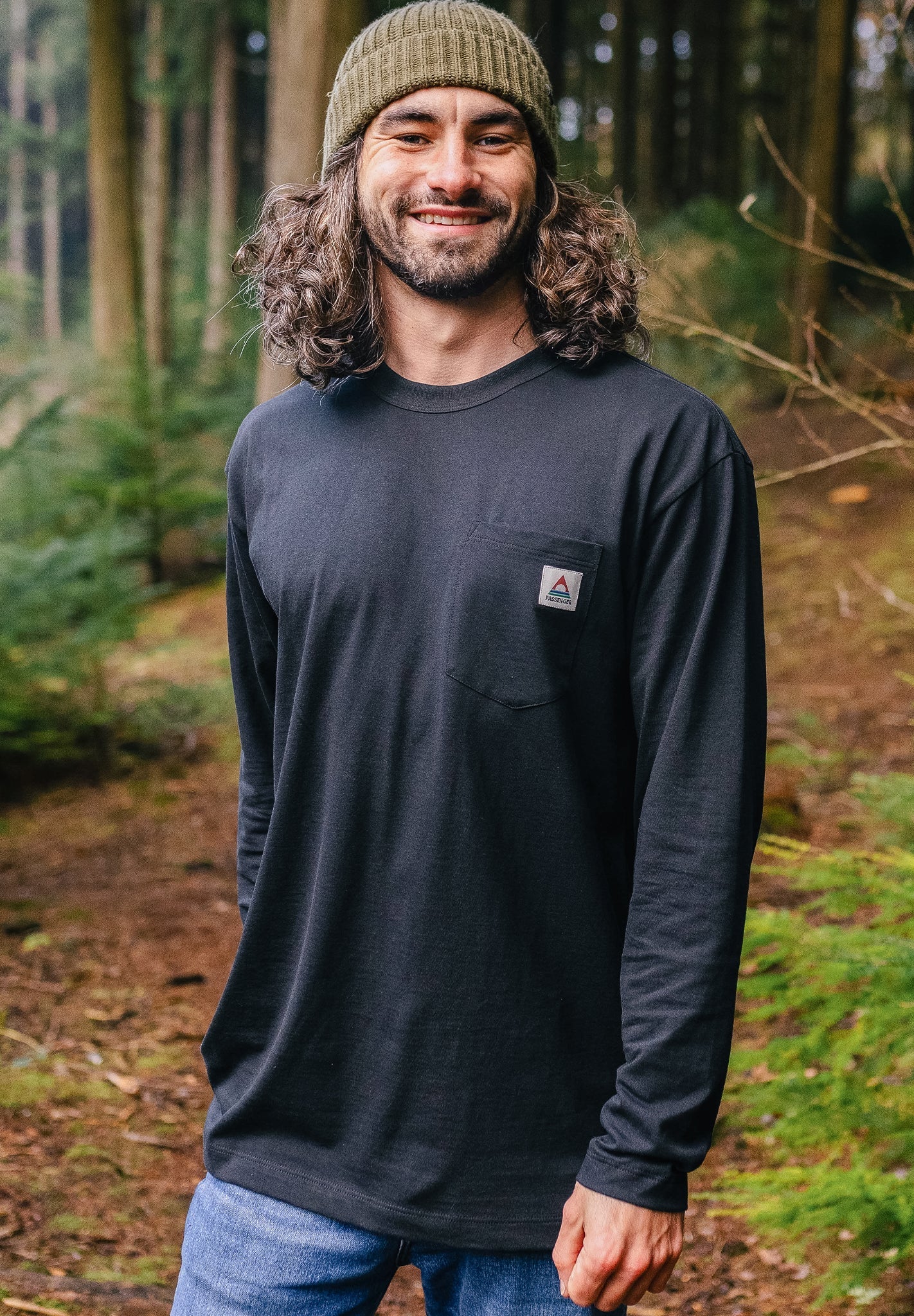 PASSENGER - Heritage Recycled Relaxed Fit LS T-Shirt - Black - BACKYARD