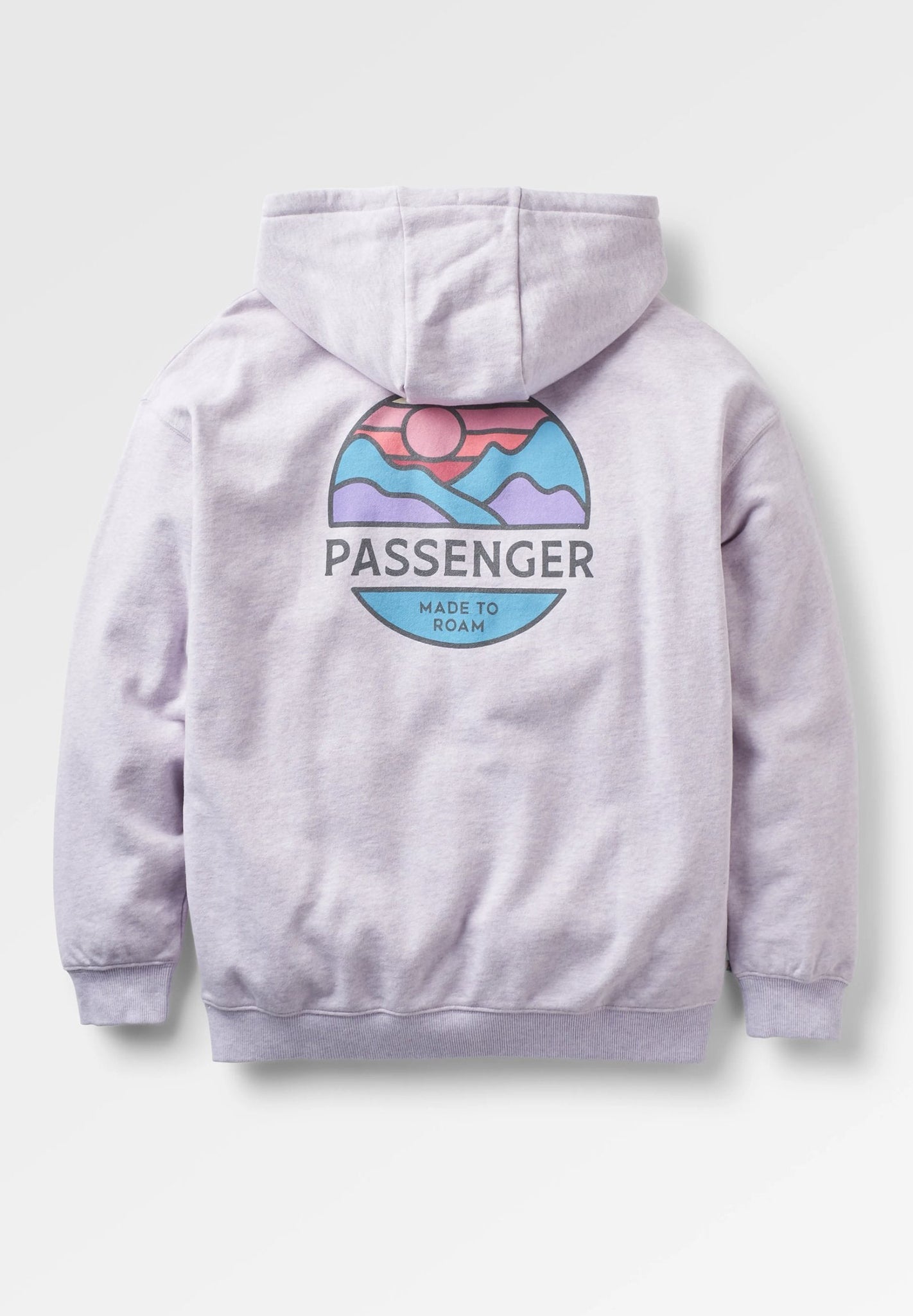PASSENGER - Laidback Organic Cotton Hoodie - Lilac Mist Marl - BACKYARD