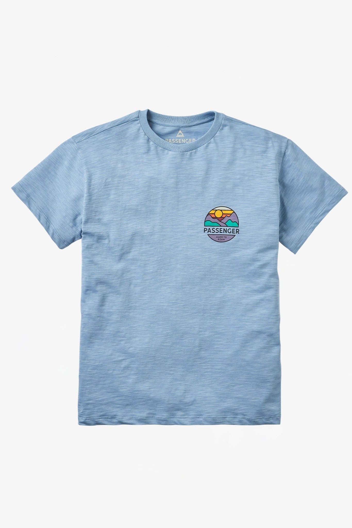 PASSENGER - Laidback Recycled Cotton T-Shirt - Faded Denim - BACKYARD