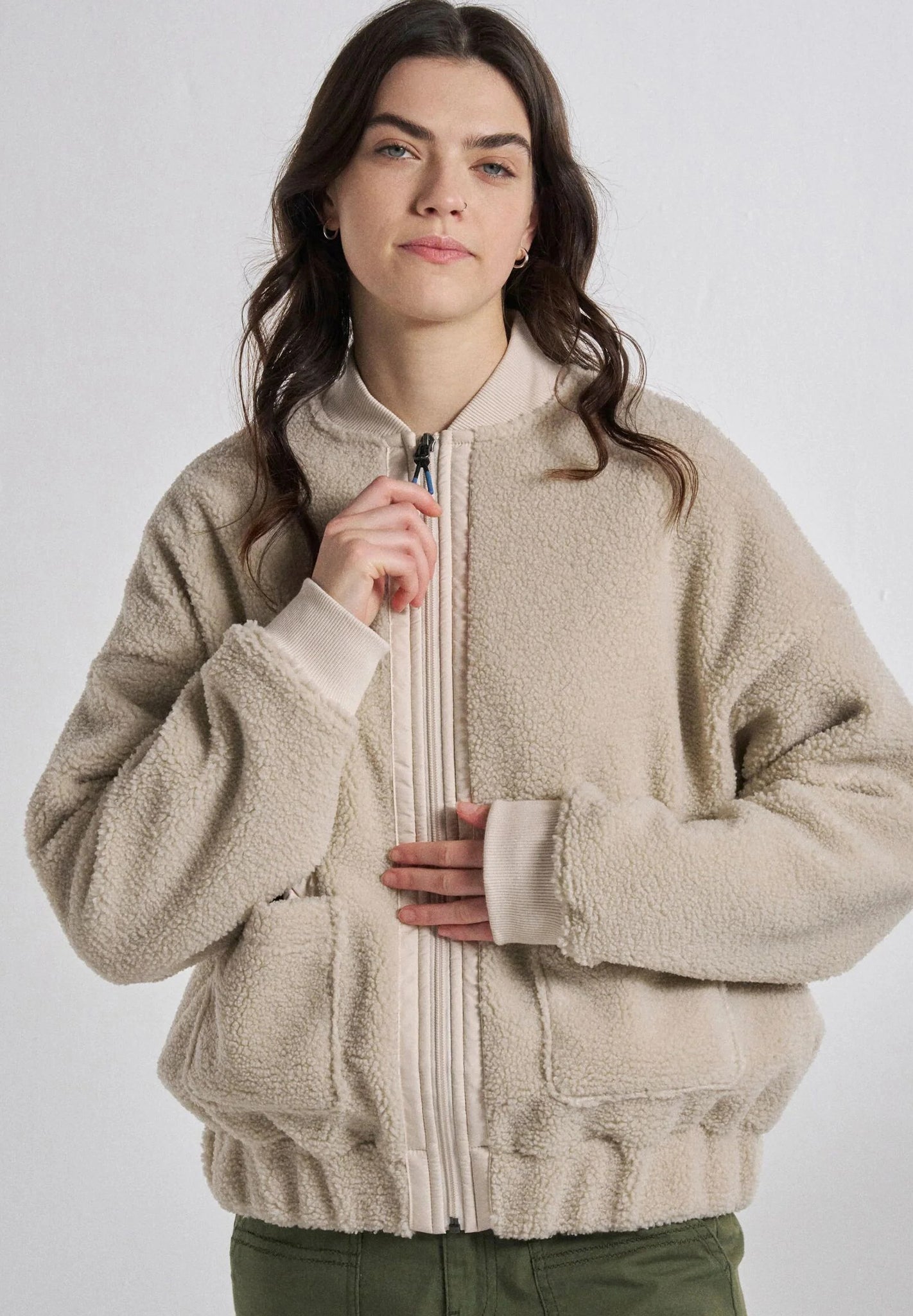 PASSENGER - Lucia Recycled Sherpa Fleece - Vintage White - BACKYARD