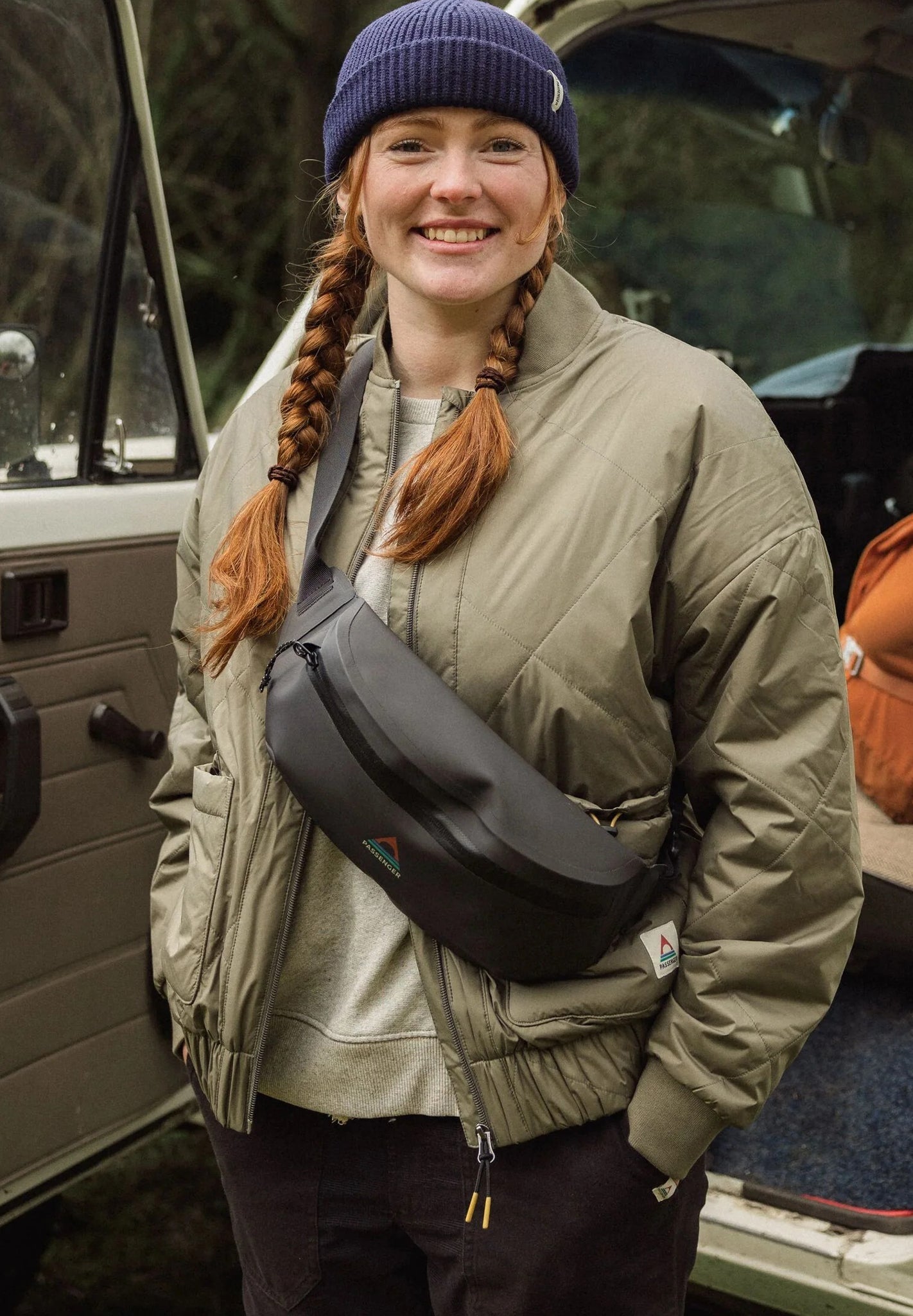 PASSENGER - Lucia Sherpa Lined Bomber Jacket - Dusty Olive - BACKYARD