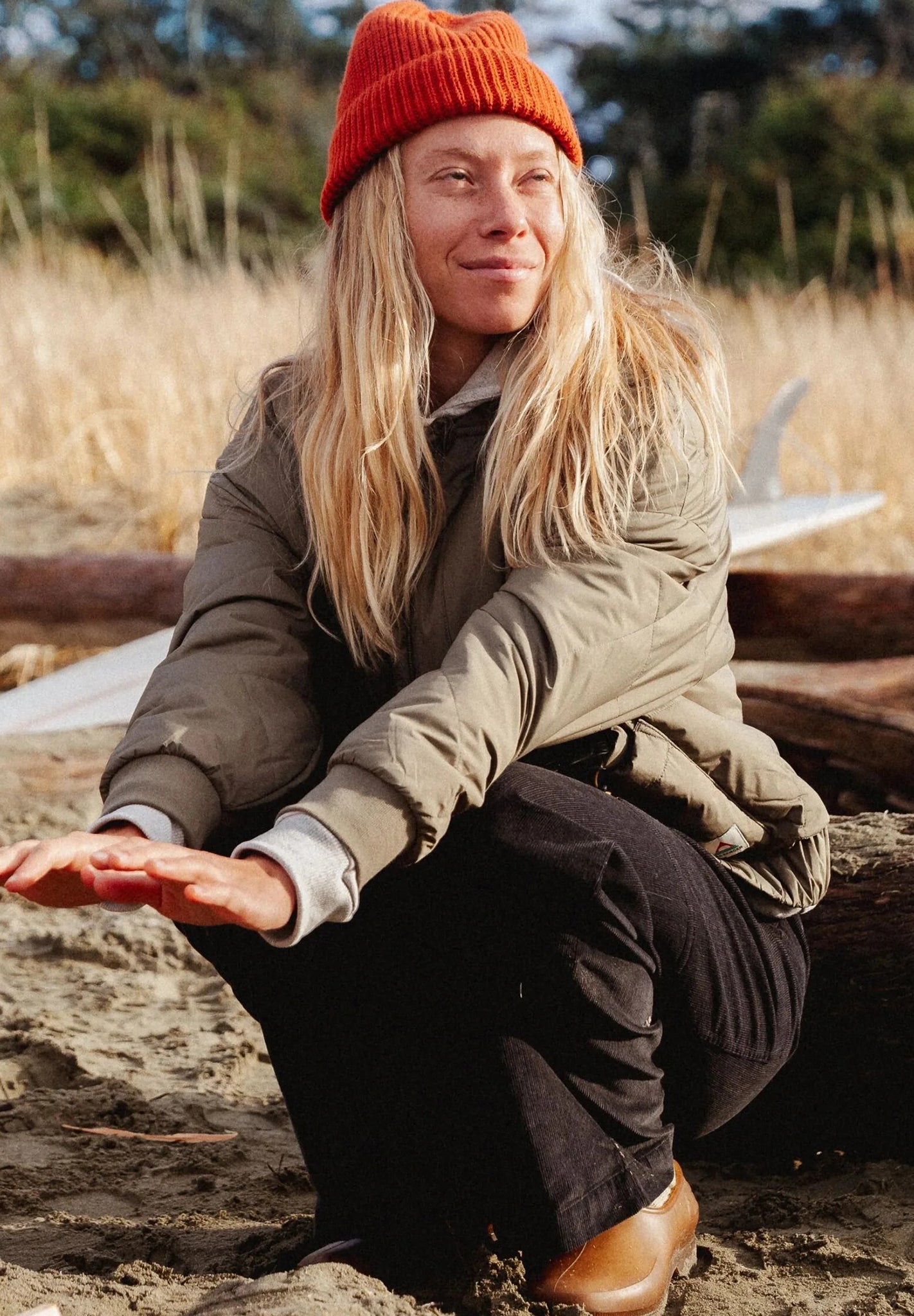 PASSENGER - Lucia Sherpa Lined Bomber Jacket - Dusty Olive - BACKYARD