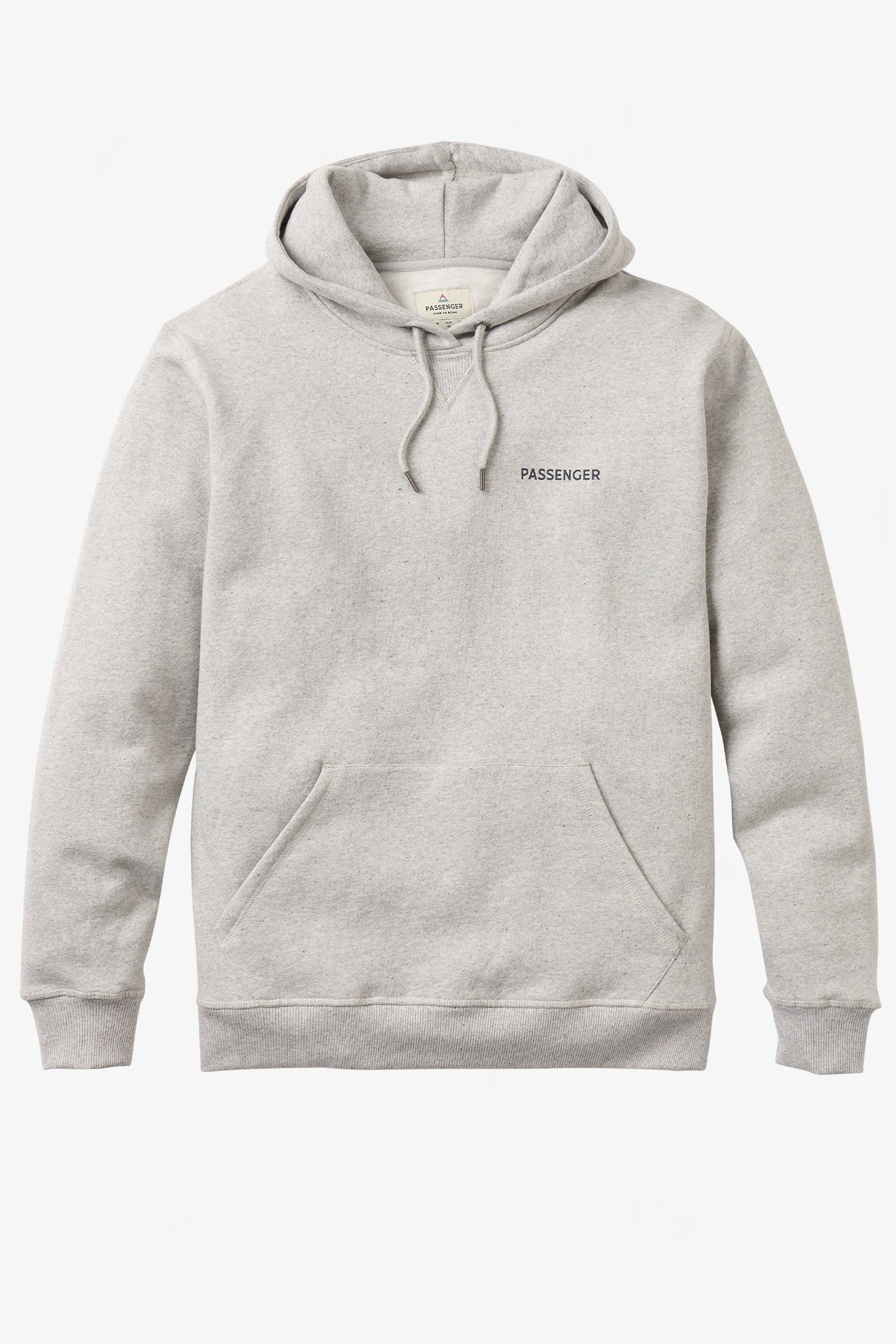 PASSENGER - Roamer Recycled Cotton Hoodie - Grey Marl - BACKYARD
