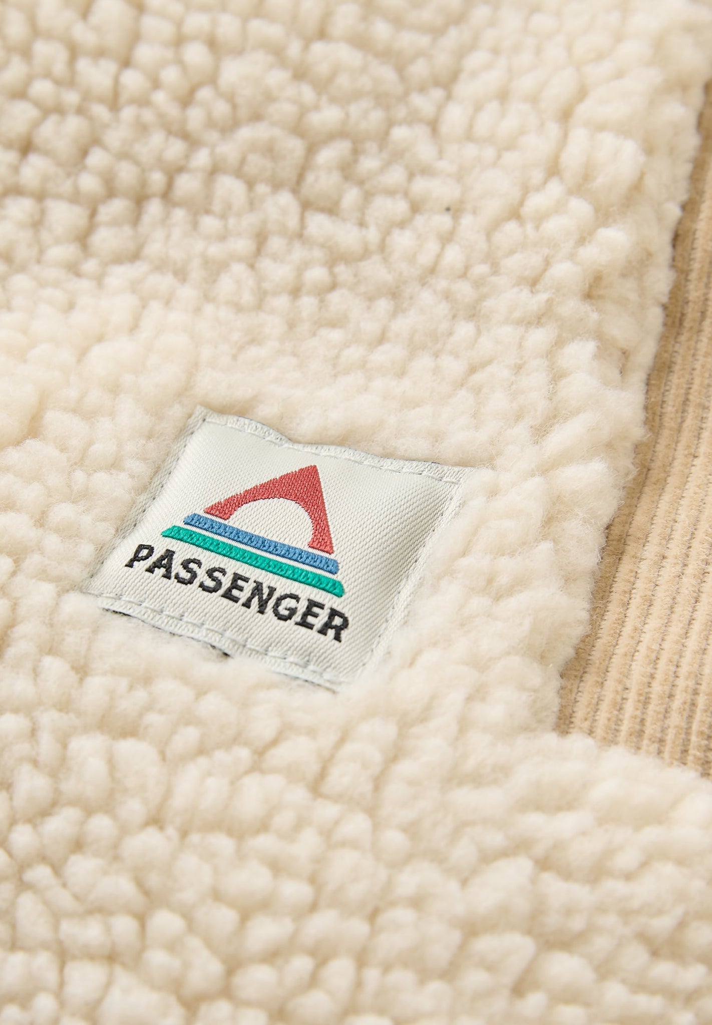 PASSENGER - Tawny Collarless Deep - Pile Sherpa Gilet - Oat - BACKYARD