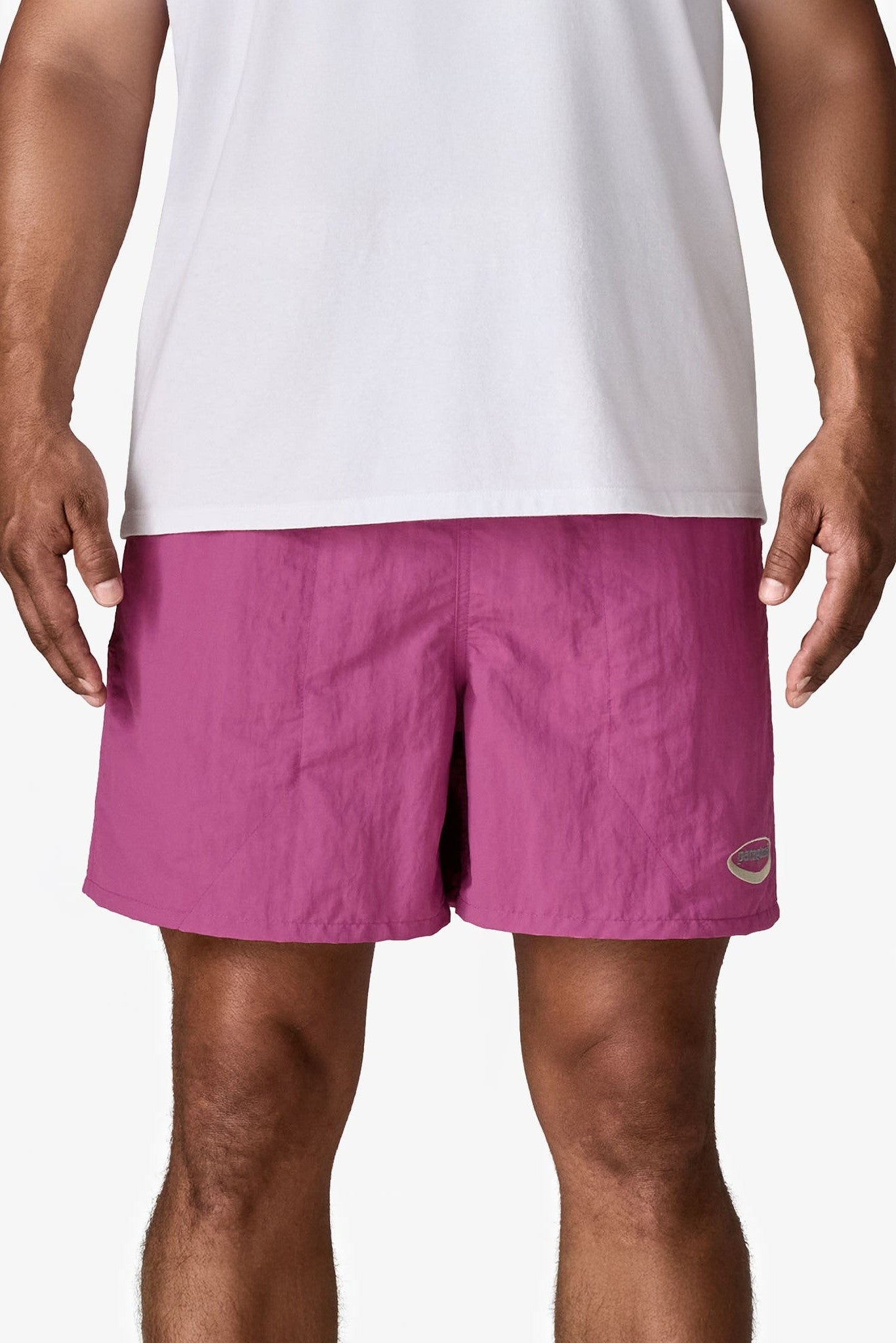 PATAGONIA - Men's Baggies Shorts - '95 Oval Logo: Faded Magenta - BACKYARD