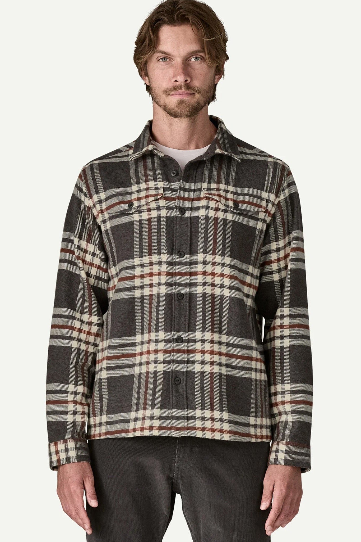 PATAGONIA - Men's Fjord Flannel Shirt - Catch: Ink Black - BACKYARD