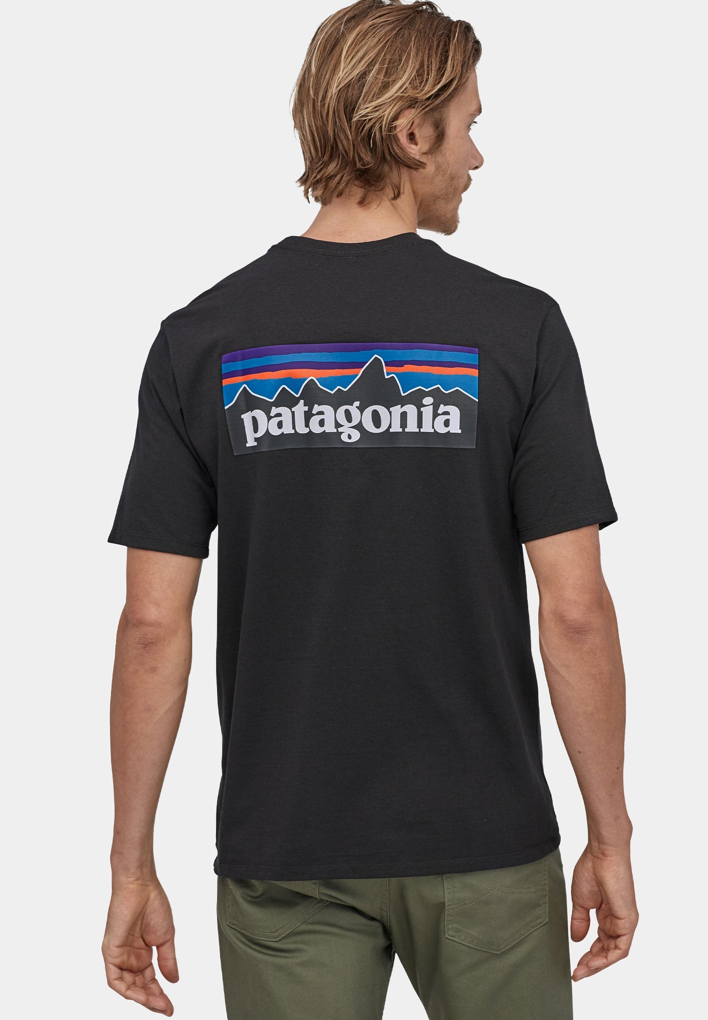 PATAGONIA - Men's P - 6 Logo Responsibili - Tee - Black - BACKYARD