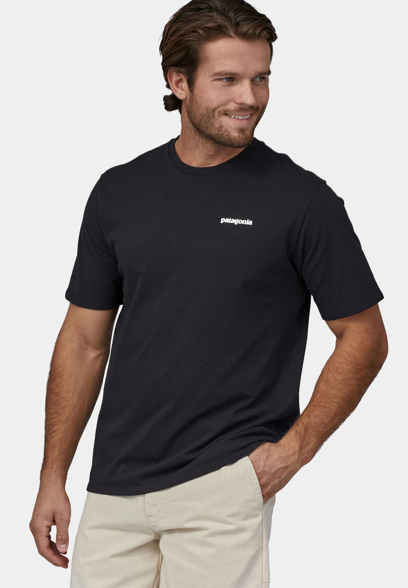 PATAGONIA - Men's P - 6 Logo Responsibili - Tee - Black - BACKYARD