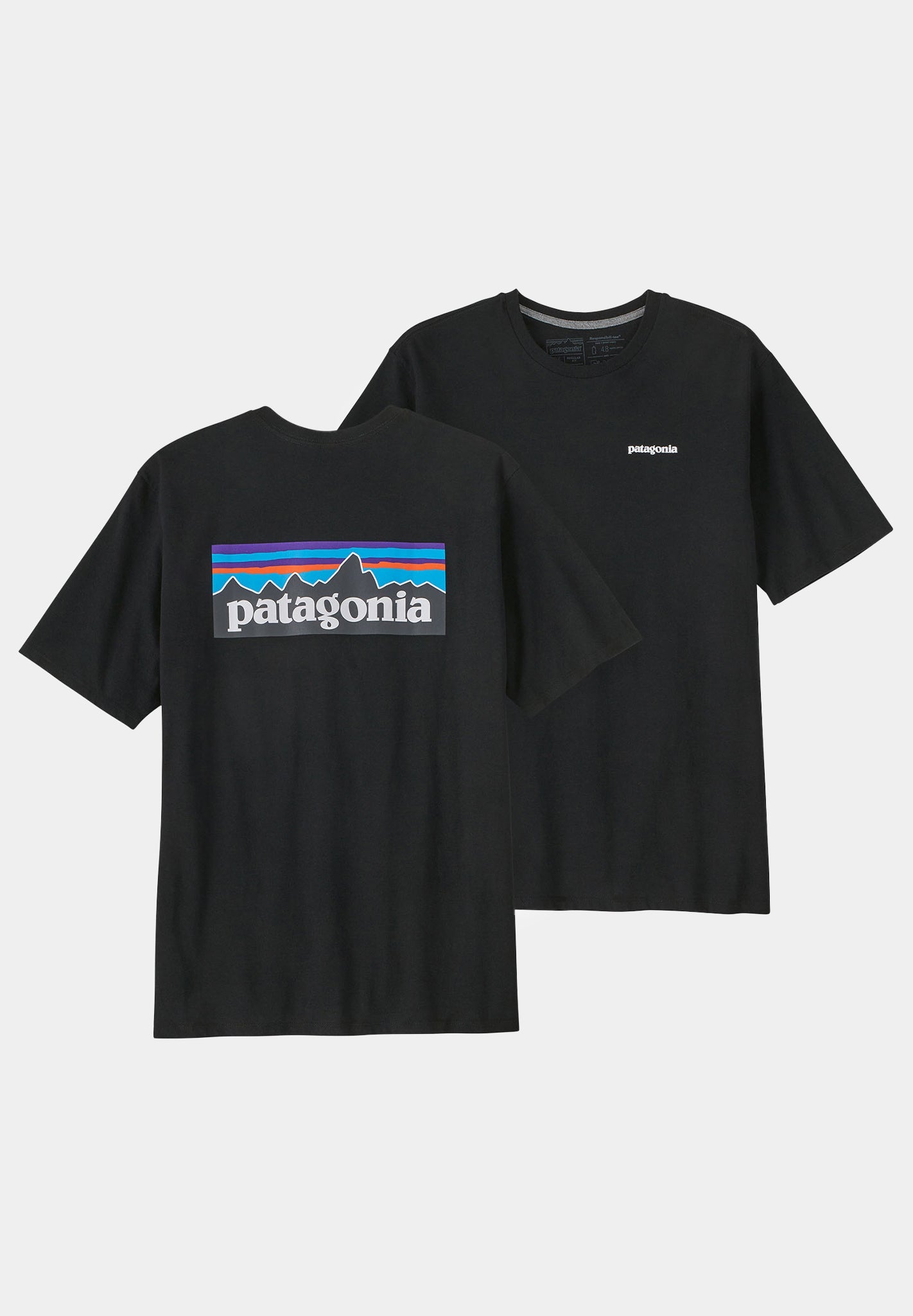 PATAGONIA - Men's P - 6 Logo Responsibili - Tee - Black - BACKYARD