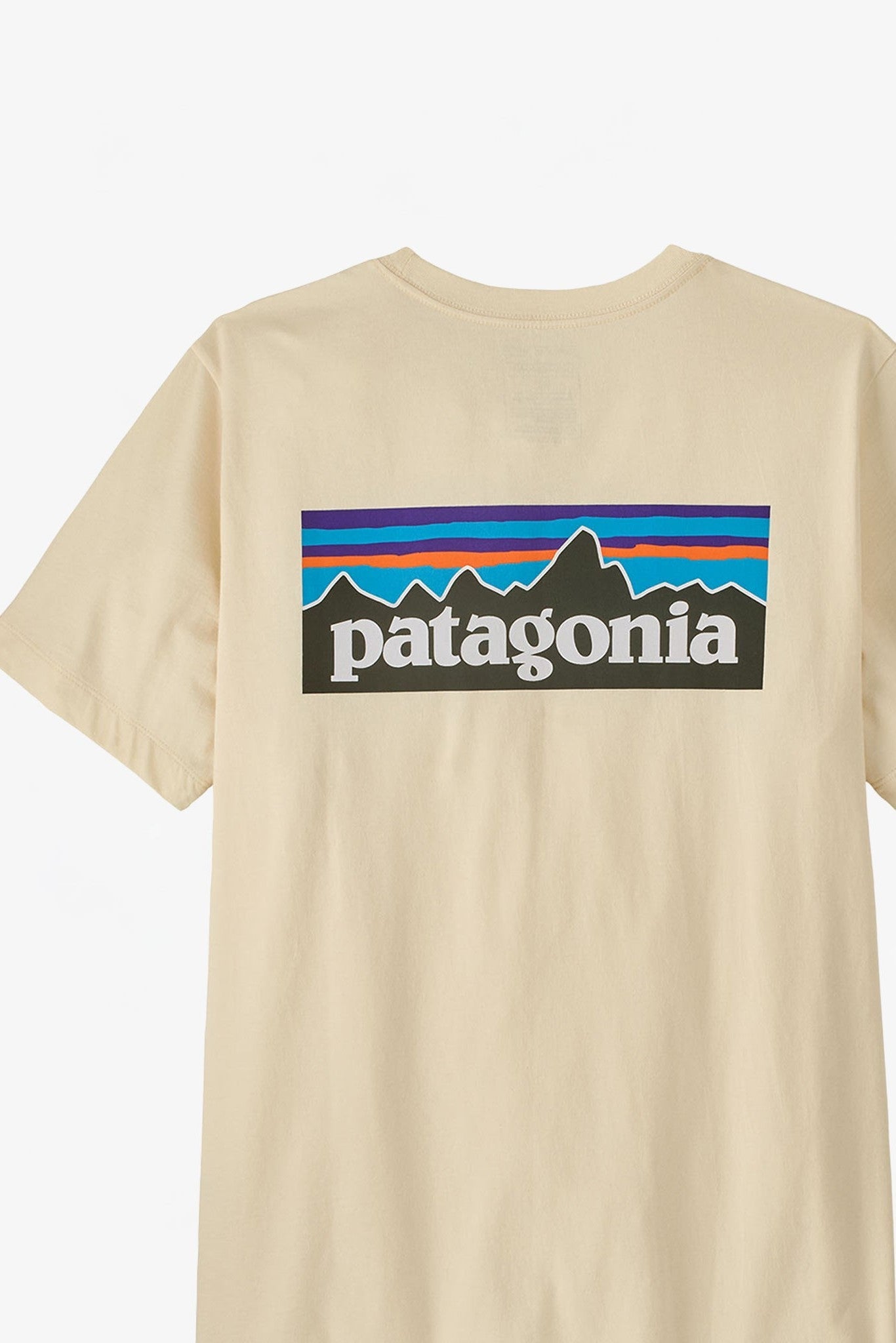 PATAGONIA - Men's P - 6 Logo T-Shirt - Undyed Natural - BACKYARD