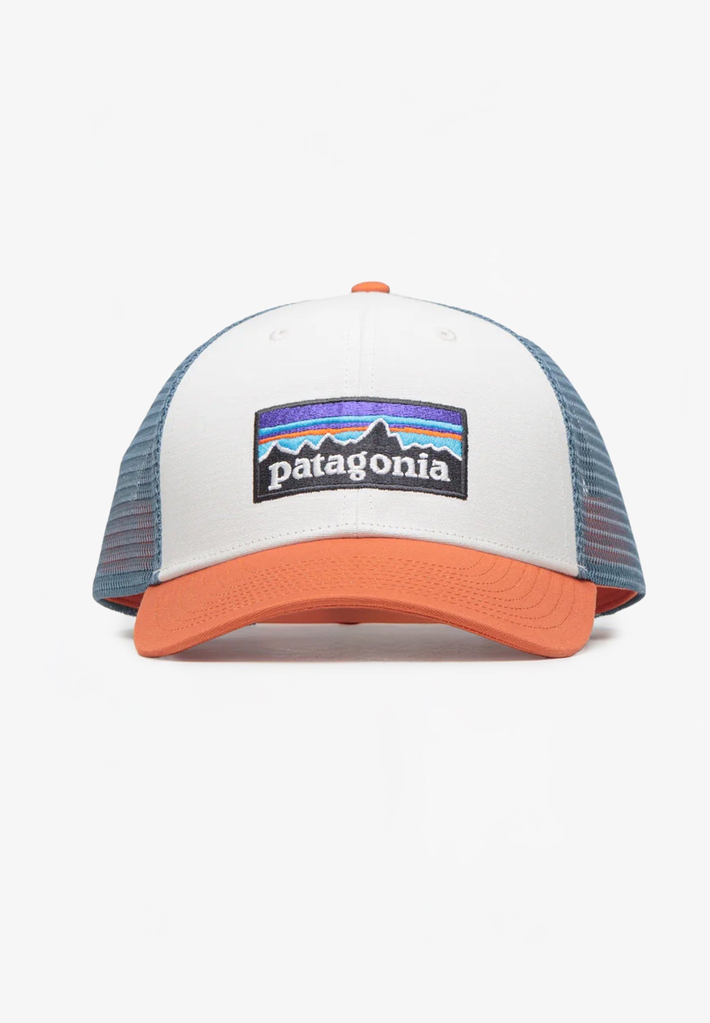 PATAGONIA - P - 6 Logo LoPro Trucker Hat - White Redtail Rust - BACKYARD