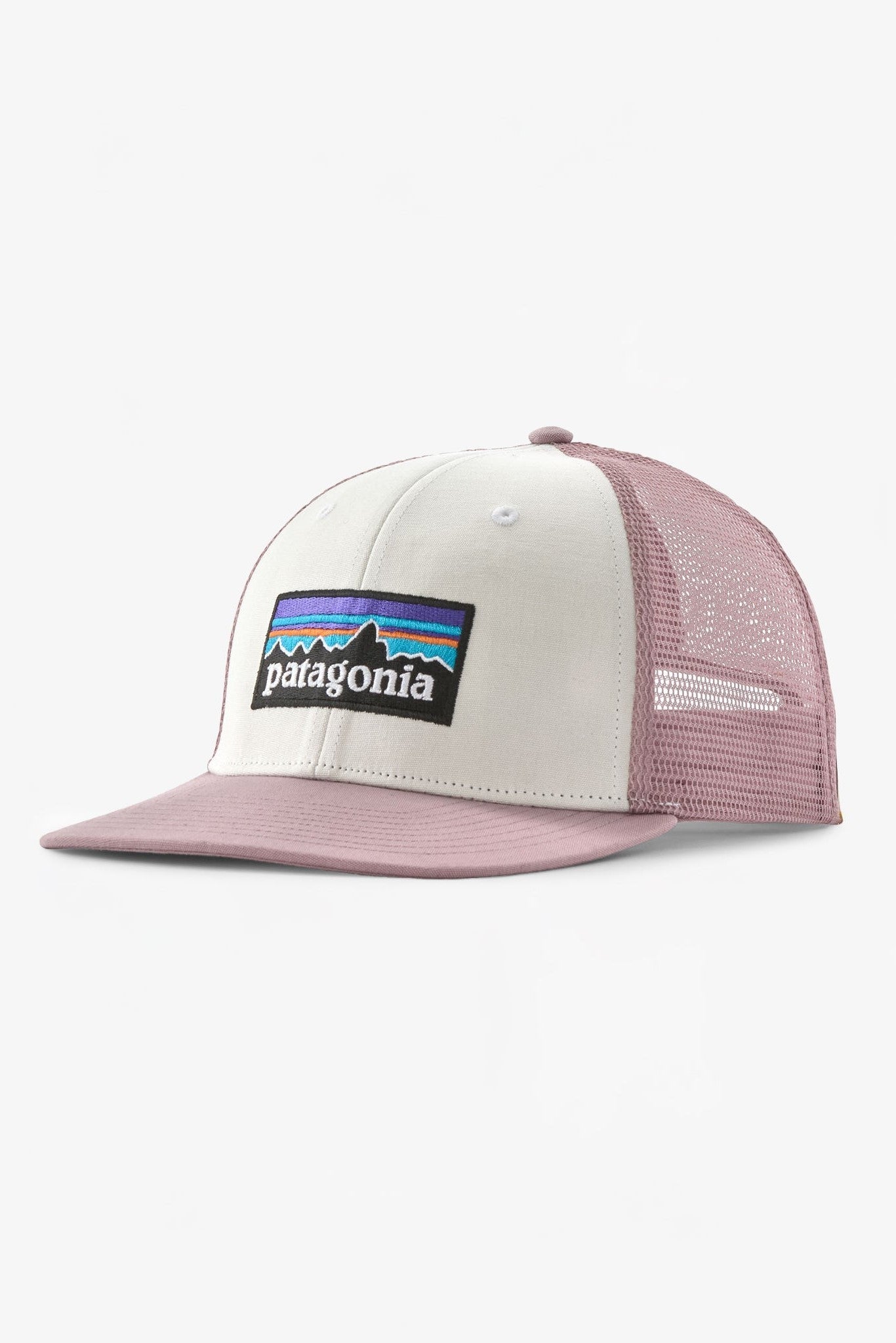 PATAGONIA - P - 6 Logo Trucker Hat - White Quiet Violet - BACKYARD