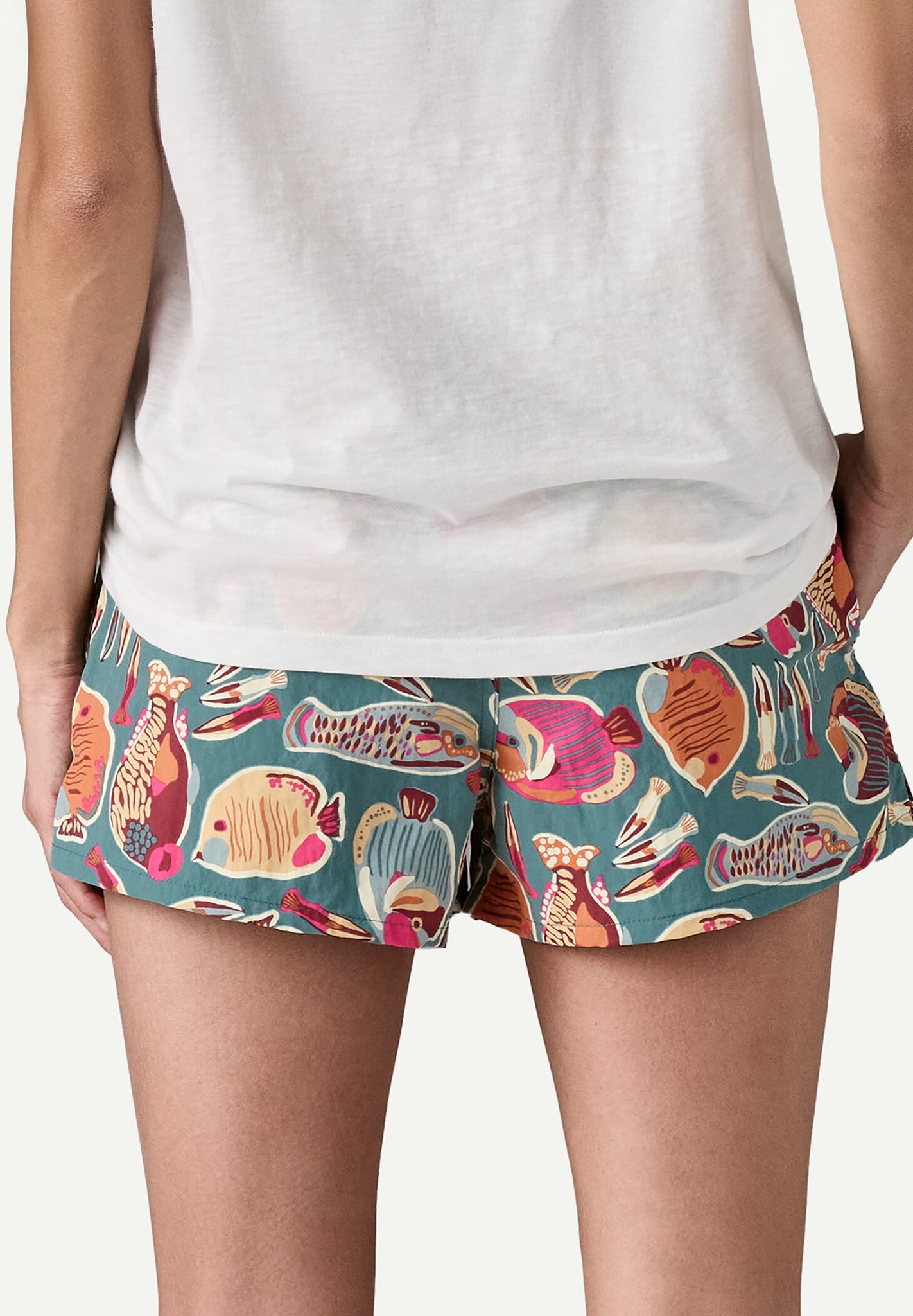 PATAGONIA - Women's Barely Baggies Shorts - Wrasse: Wetland Blue - BACKYARD