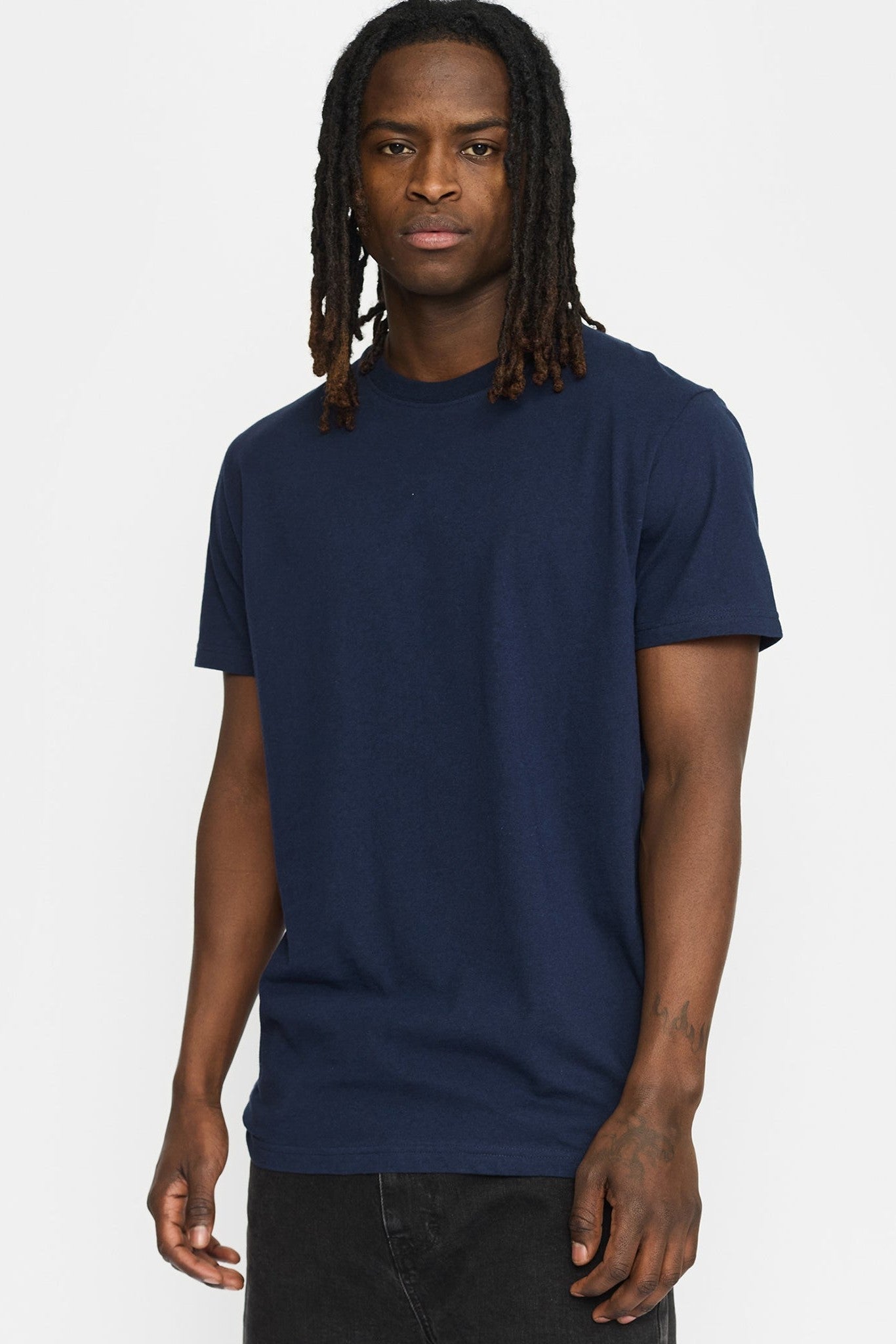 REVOLUTION - 1051 Regular T-Shirt - Navy Melange - BACKYARD