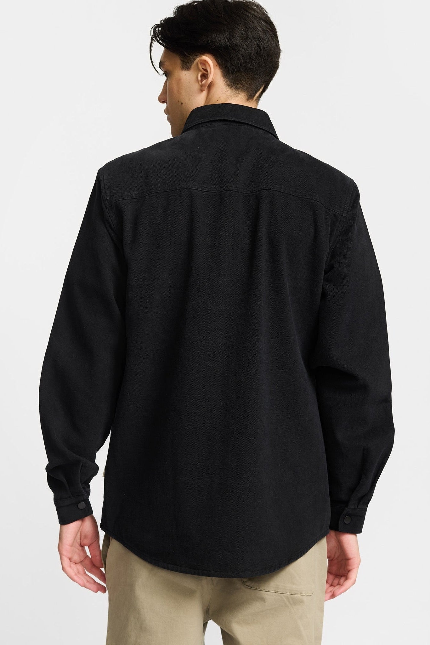 REVOLUTION - 3922 Overshirt - Black - BACKYARD