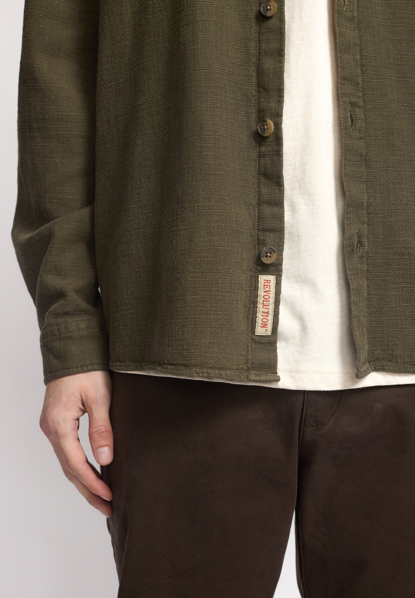 REVOLUTION - 3997 Casual Overshirt - Army - BACKYARD