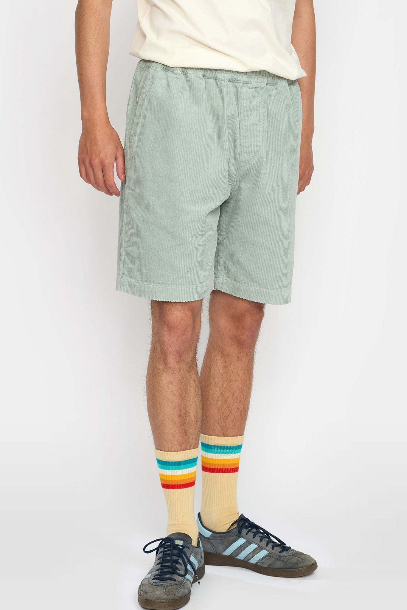 REVOLUTION - 4053 Long Casual Shorts - Lightgreen - BACKYARD