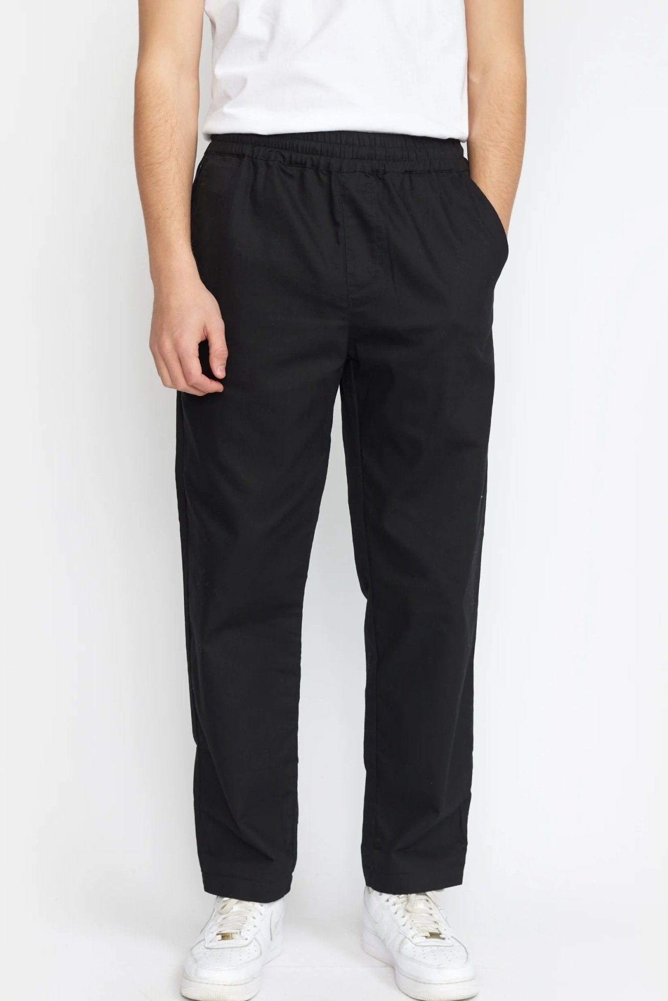REVOLUTION-5871 Casual Trousers-Black-BACKYARD
