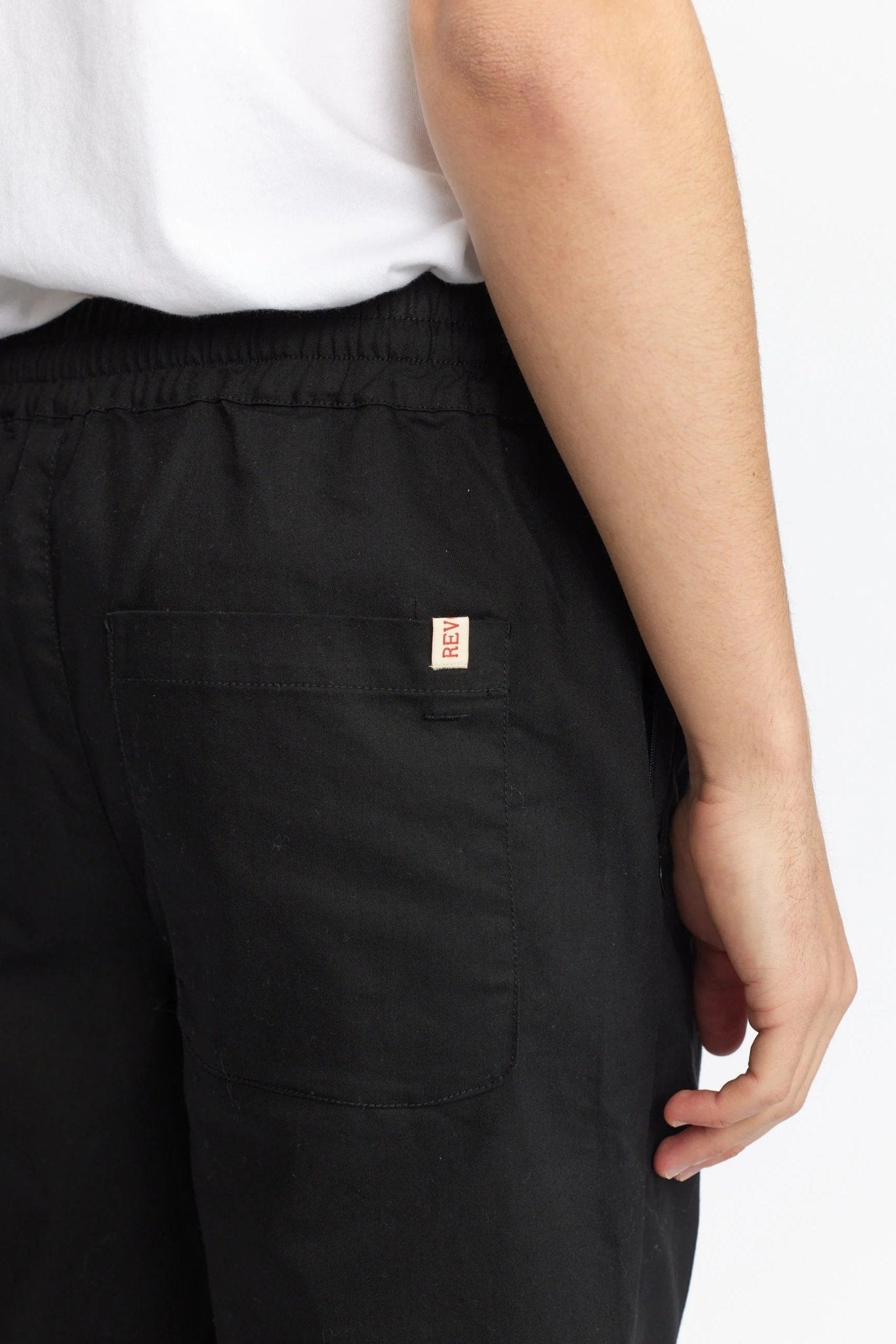 REVOLUTION-5871 Casual Trousers-Black-BACKYARD