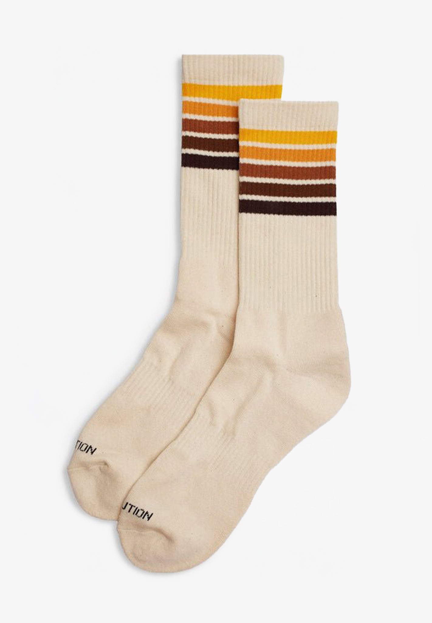 REVOLUTION - 8908 Jaquard Crew Socks - Offwhite - BACKYARD