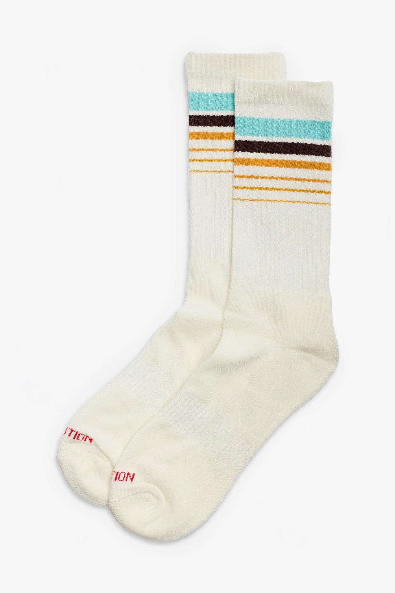 REVOLUTION - 8920 Jacquard Crew Socks - Offwhite - BACKYARD