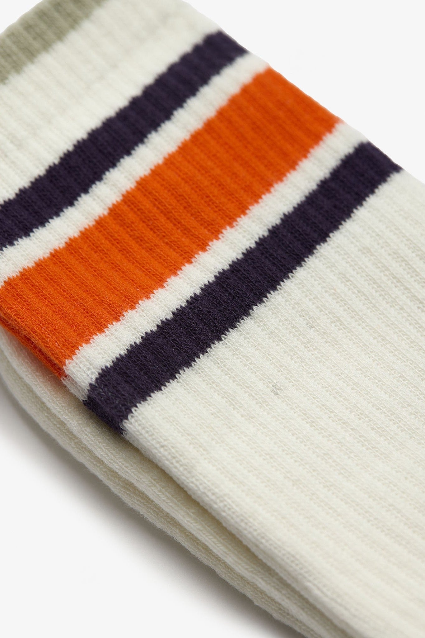 REVOLUTION - 8922 Jacquard Crew Socks - Offwhite - BACKYARD