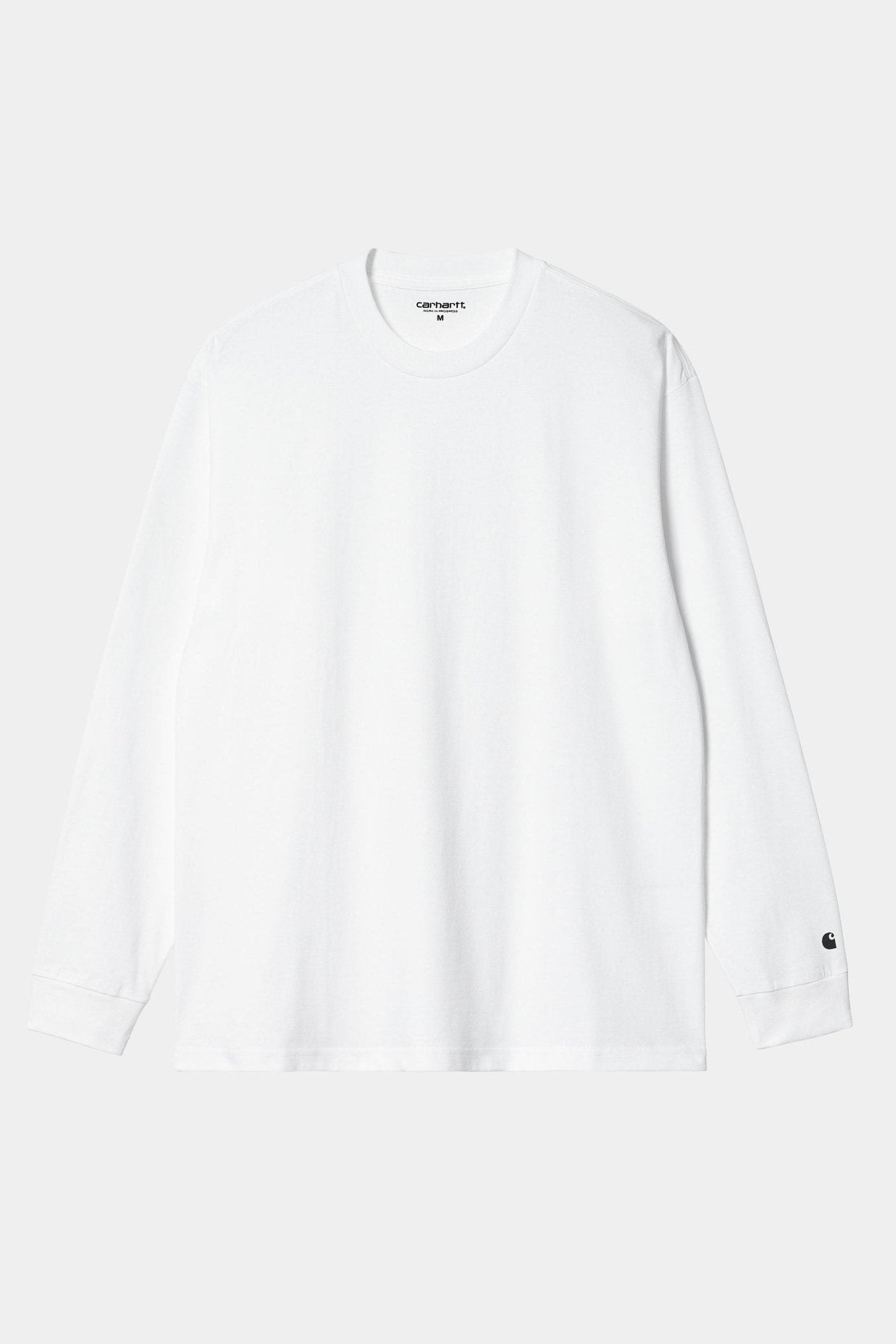 CARHARTT WIP - L/S Base T-Shirt - White Black - BACKYARD