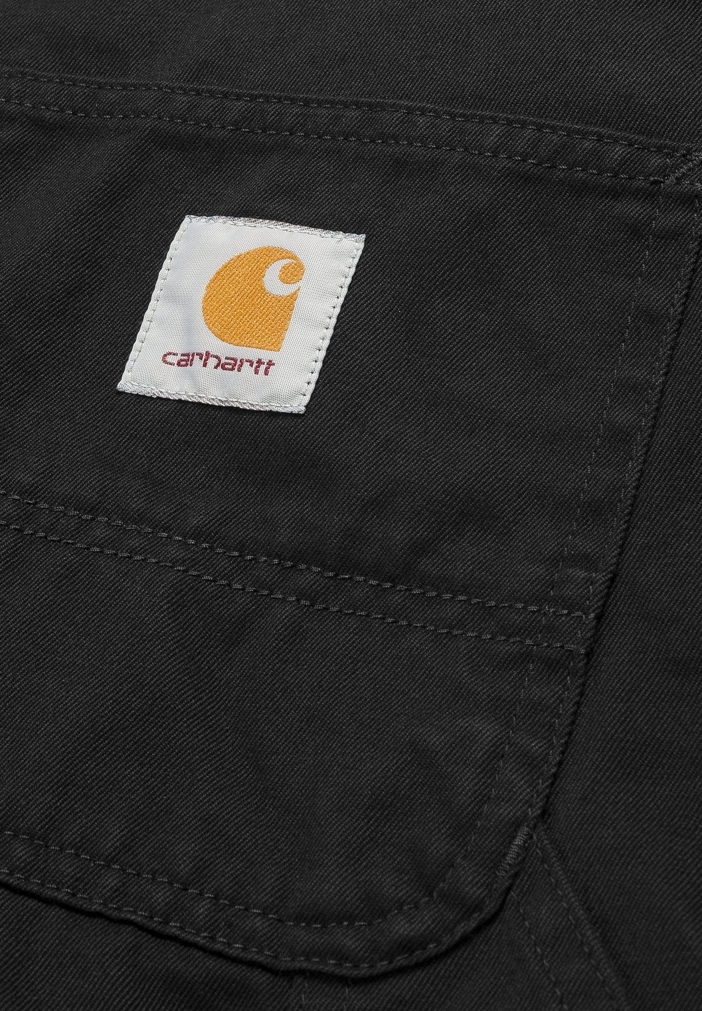 CARHARTT WIP - Ruck Single Knee Short - Black Stone Washed - BACKYARD