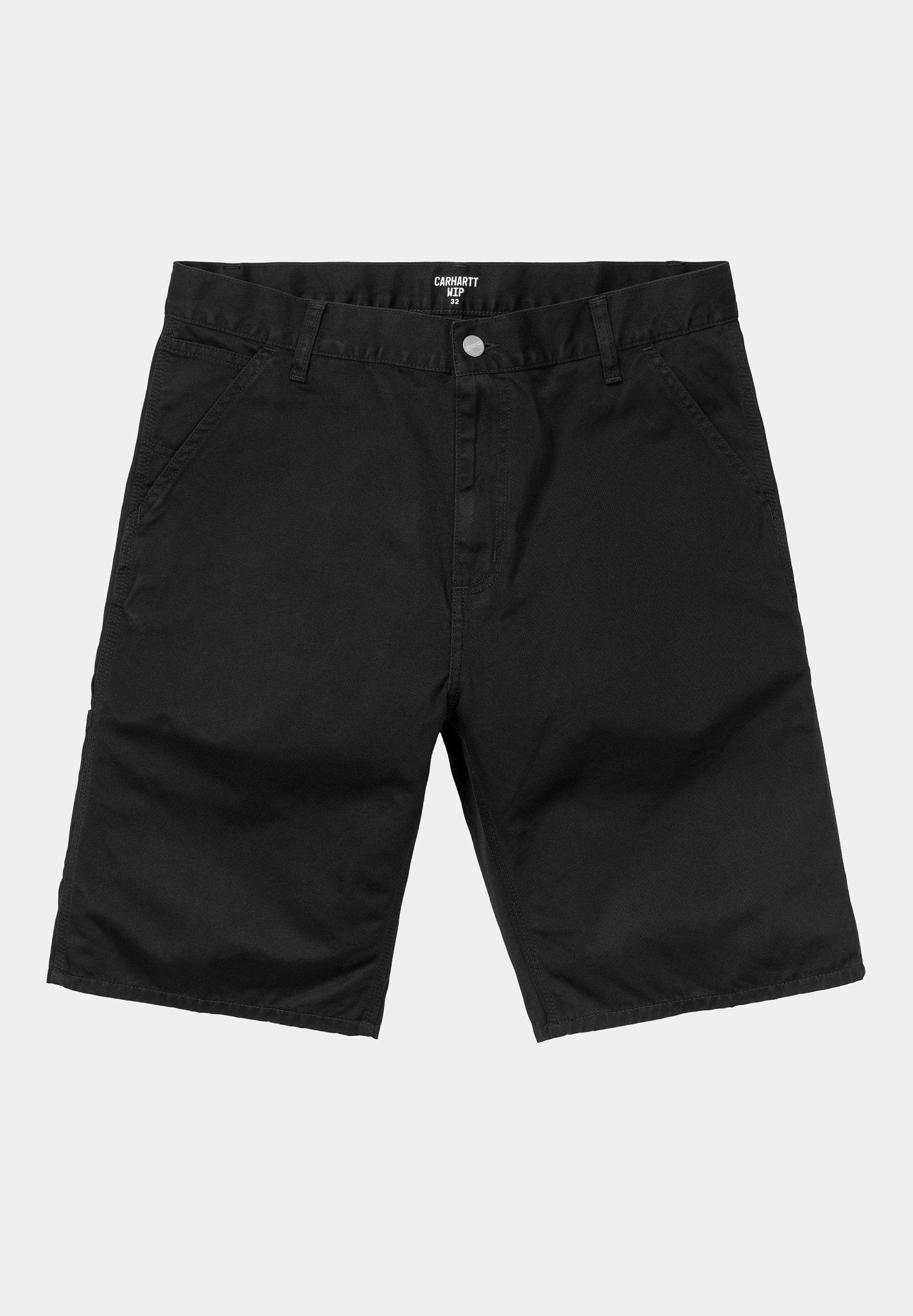 CARHARTT WIP - Ruck Single Knee Short - Black Stone Washed - BACKYARD