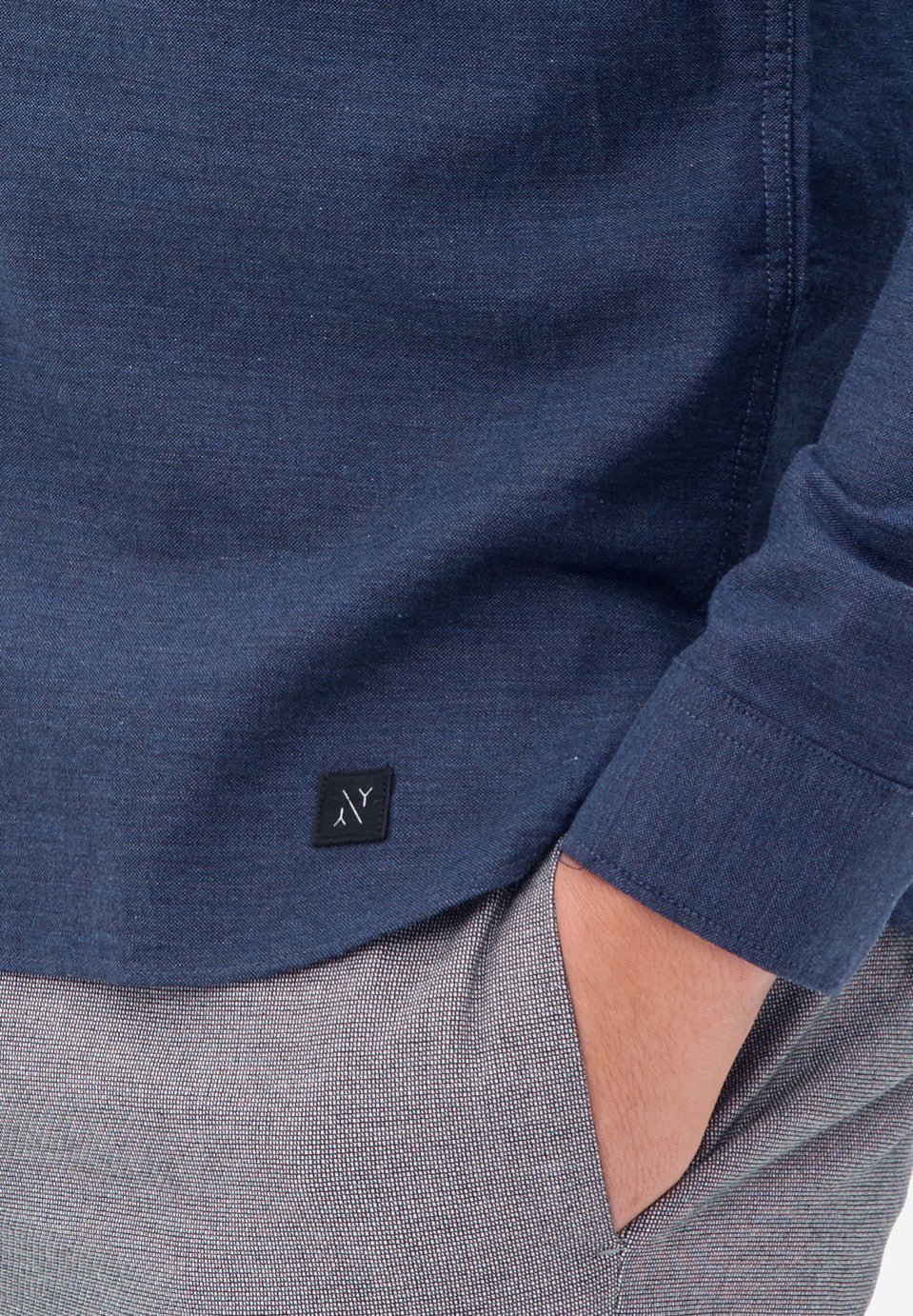 NOWADAYS - Oxford Melange Shirt - Sky Captain - BACKYARD