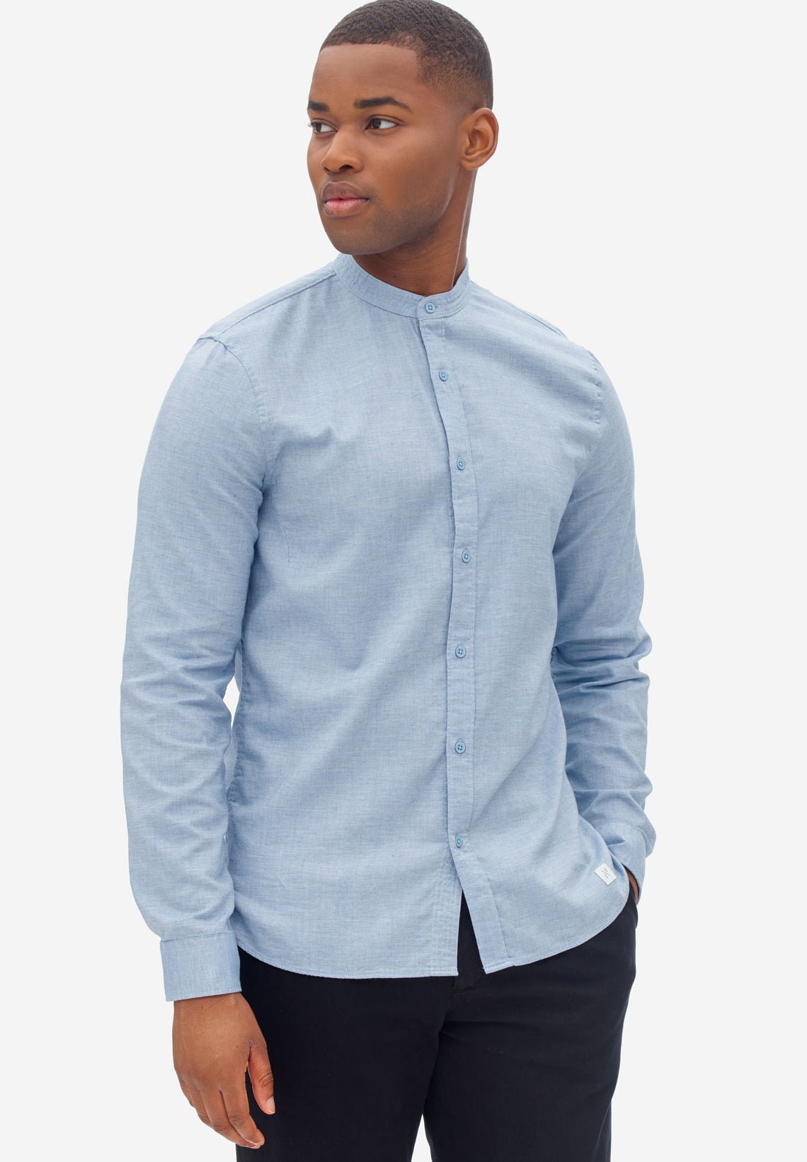 NOWADAYS - Oxford Melange Shirt - Zen Blue - BACKYARD
