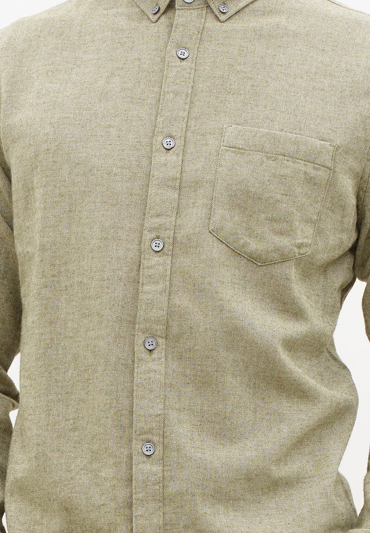 NOWADAYS - Soft Brushed Shirt - Mineral Green - BACKYARD