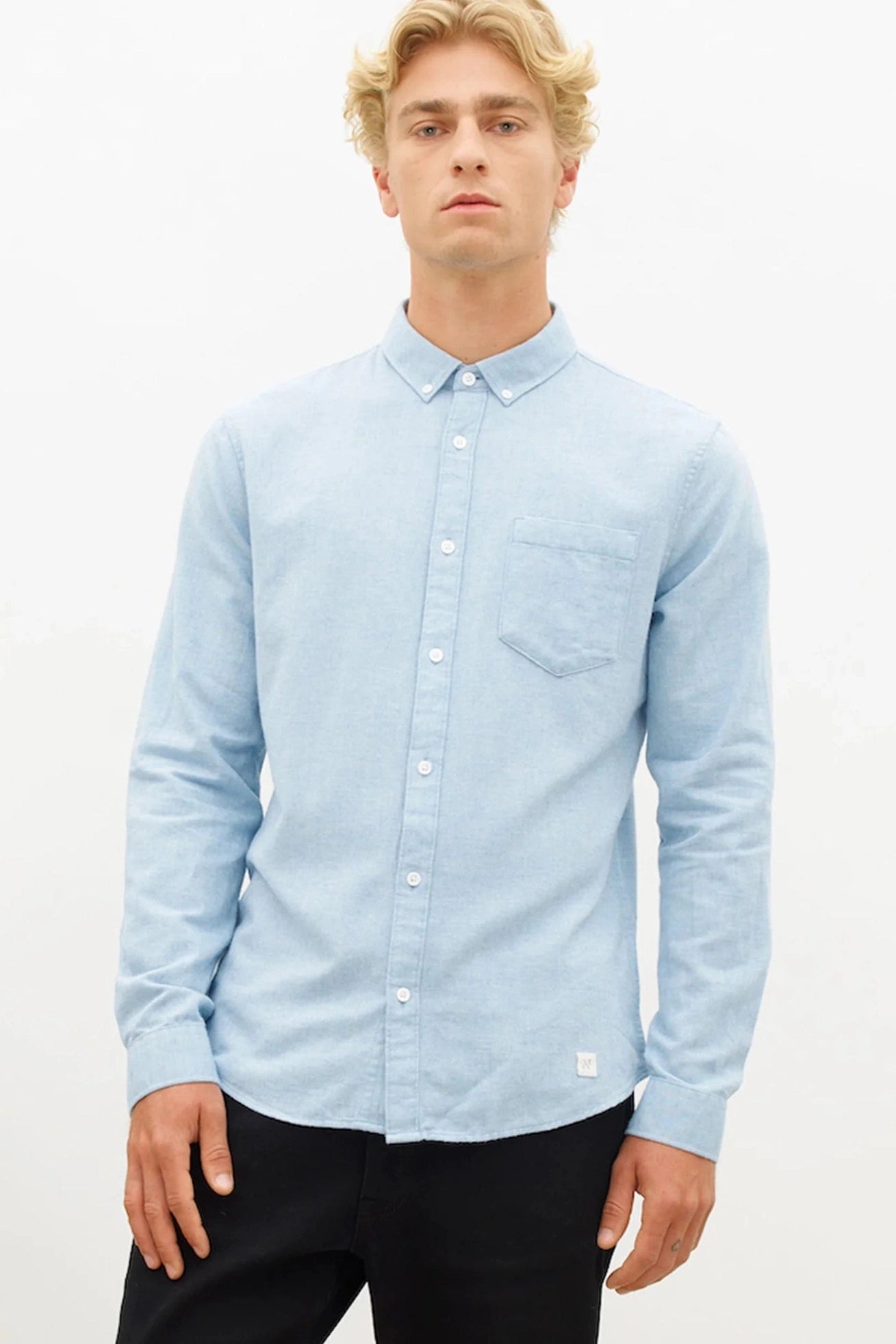 NOWADAYS - Soft Brushed Shirt - Light Blue - BACKYARD