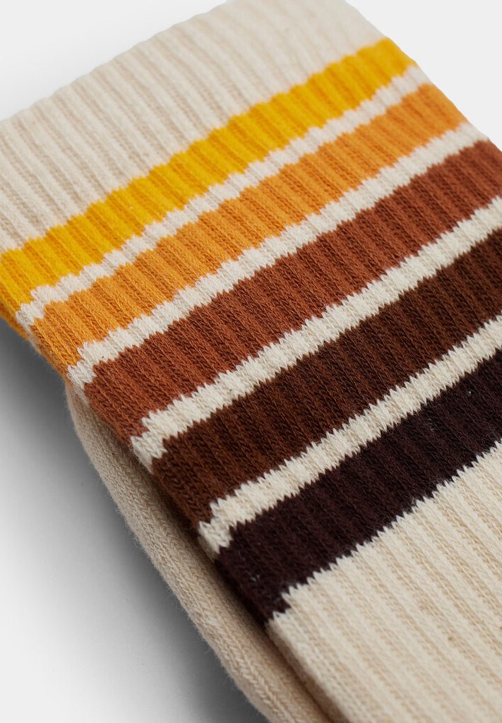 REVOLUTION - 8908 Jacquard Crew Socks - Offwhite - BACKYARD