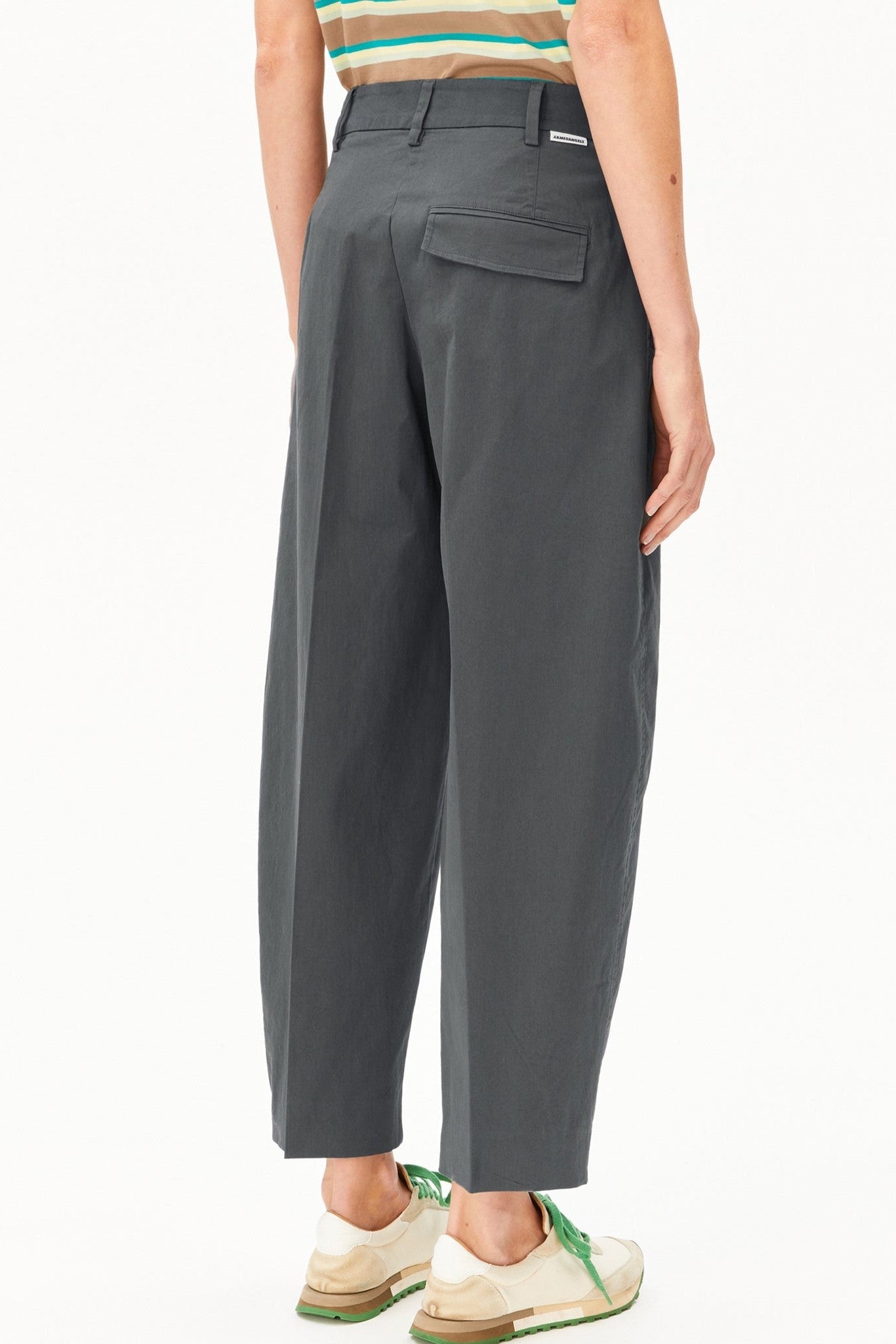 ARMEDANGELS - Barrel Leg Twill Pant - Space Steel - BACKYARD