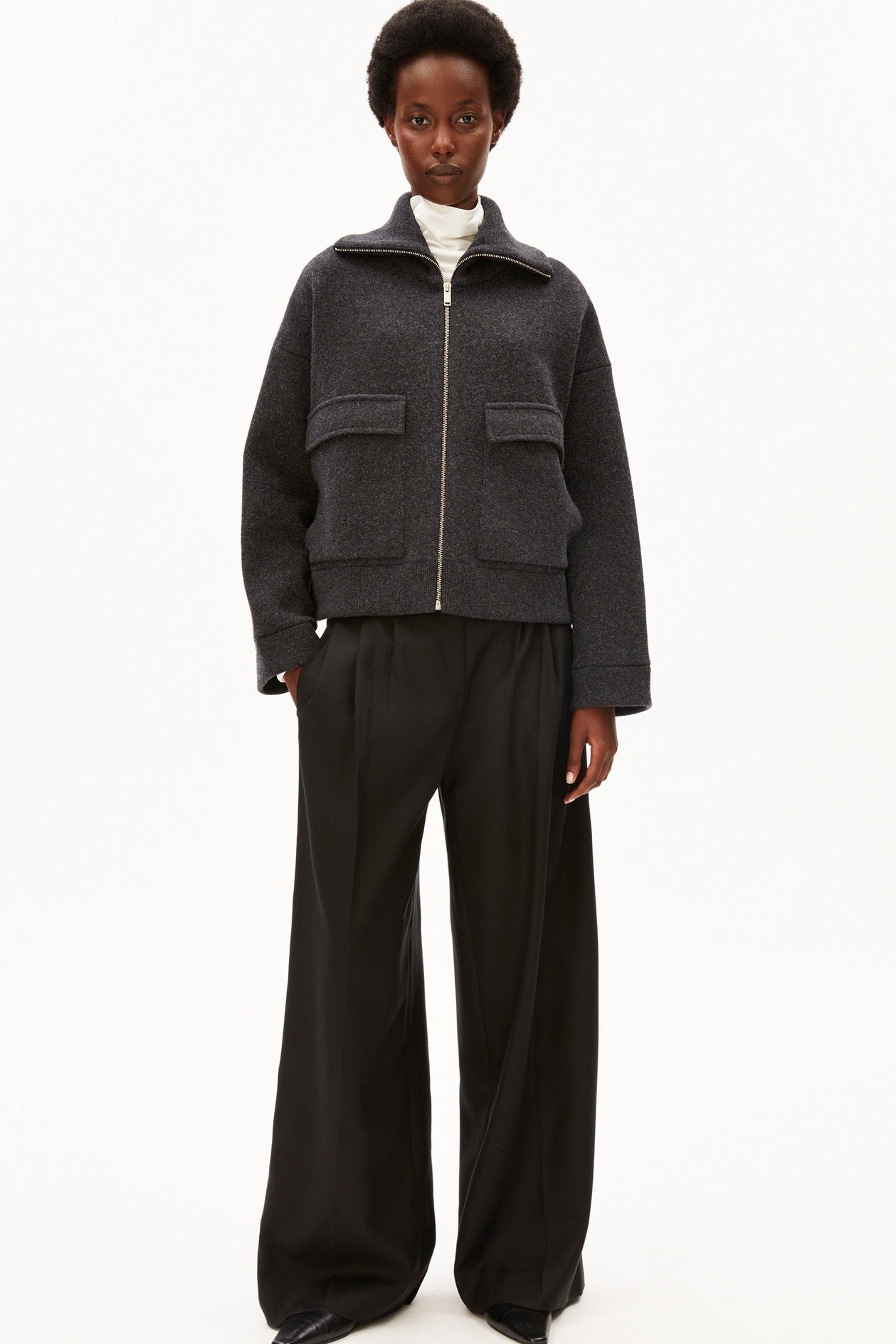 Cotton-Wool Knit Jacket