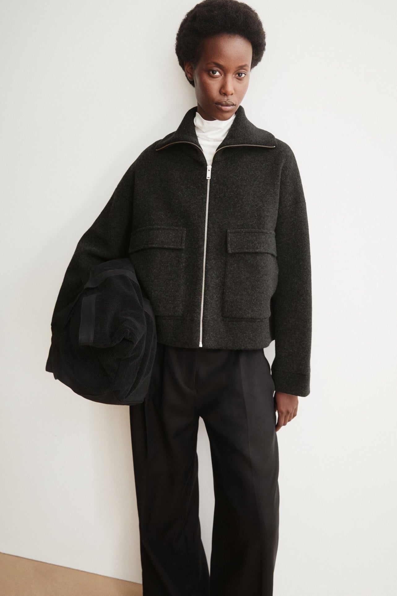Cotton-Wool Knit Jacket
