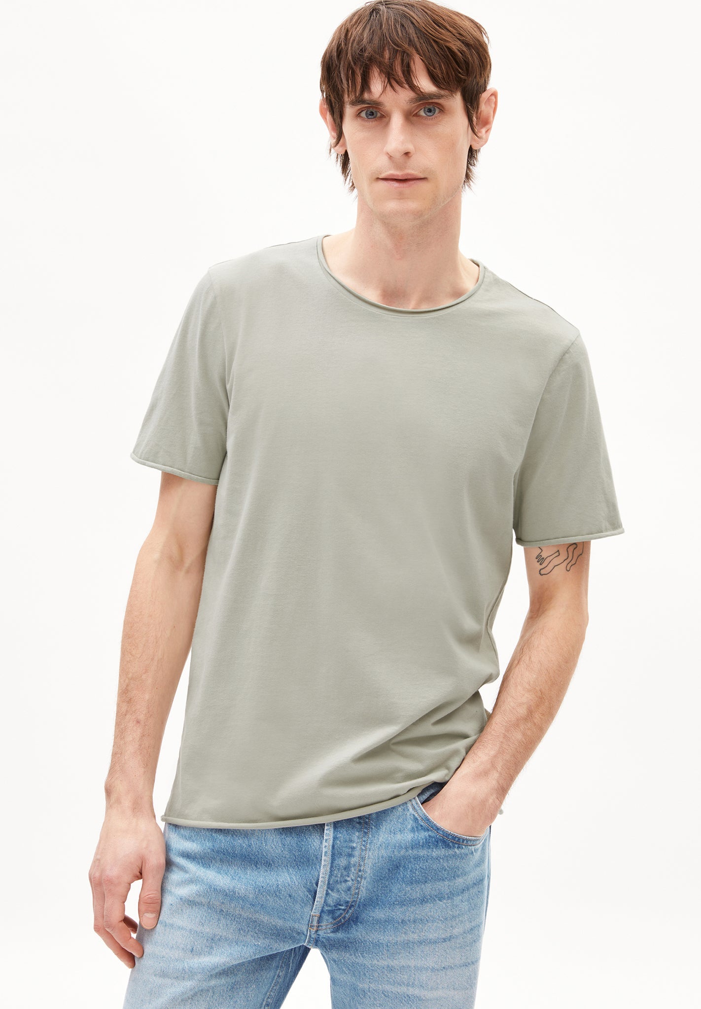 ARMEDANGELS - Jaames Brushed - Seagreen - BACKYARD