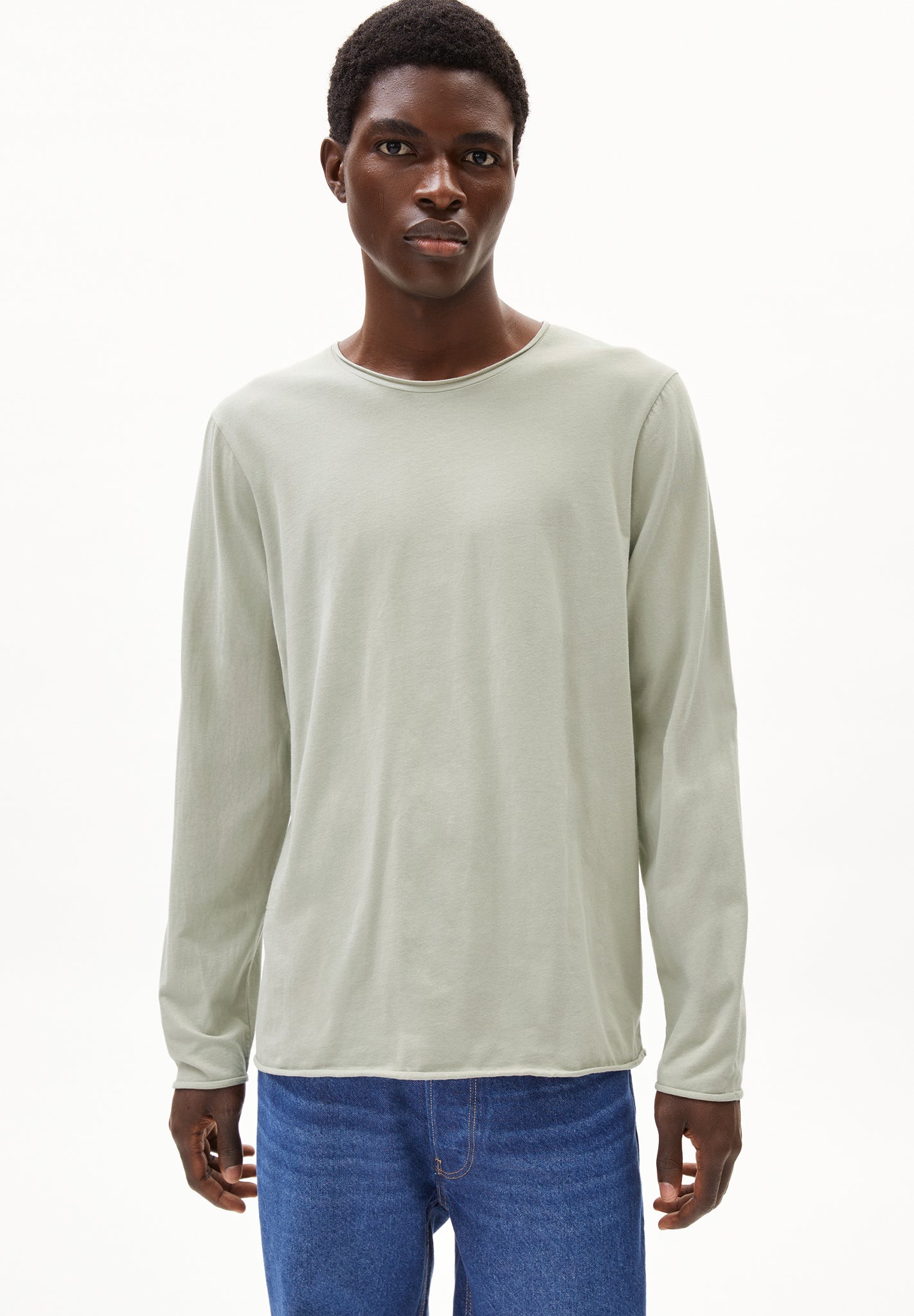 ARMEDANGELS - Maarkos LS Brushed - Seagreen - BACKYARD