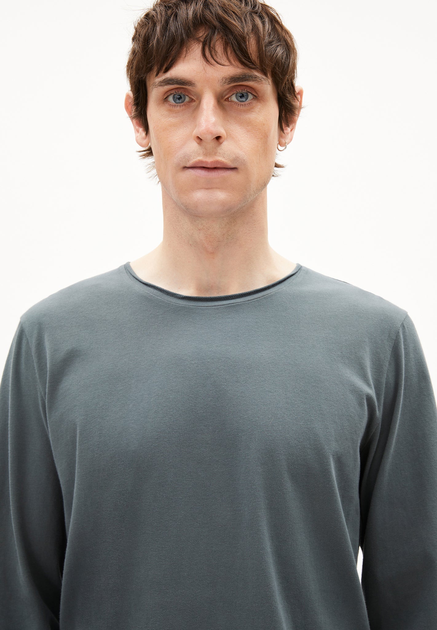 ARMEDANGELS - Maarkos LS Brushed - Space Steel - BACKYARD