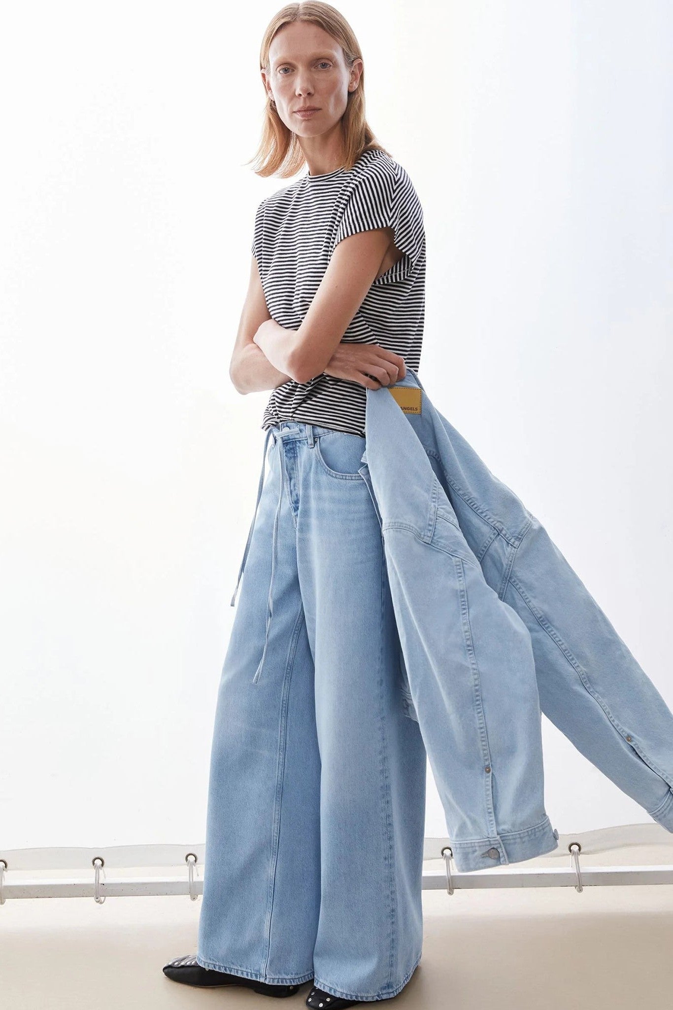 ARMEDANGELS - Slub Jersey Stripe - Black Oatmilk - BACKYARD