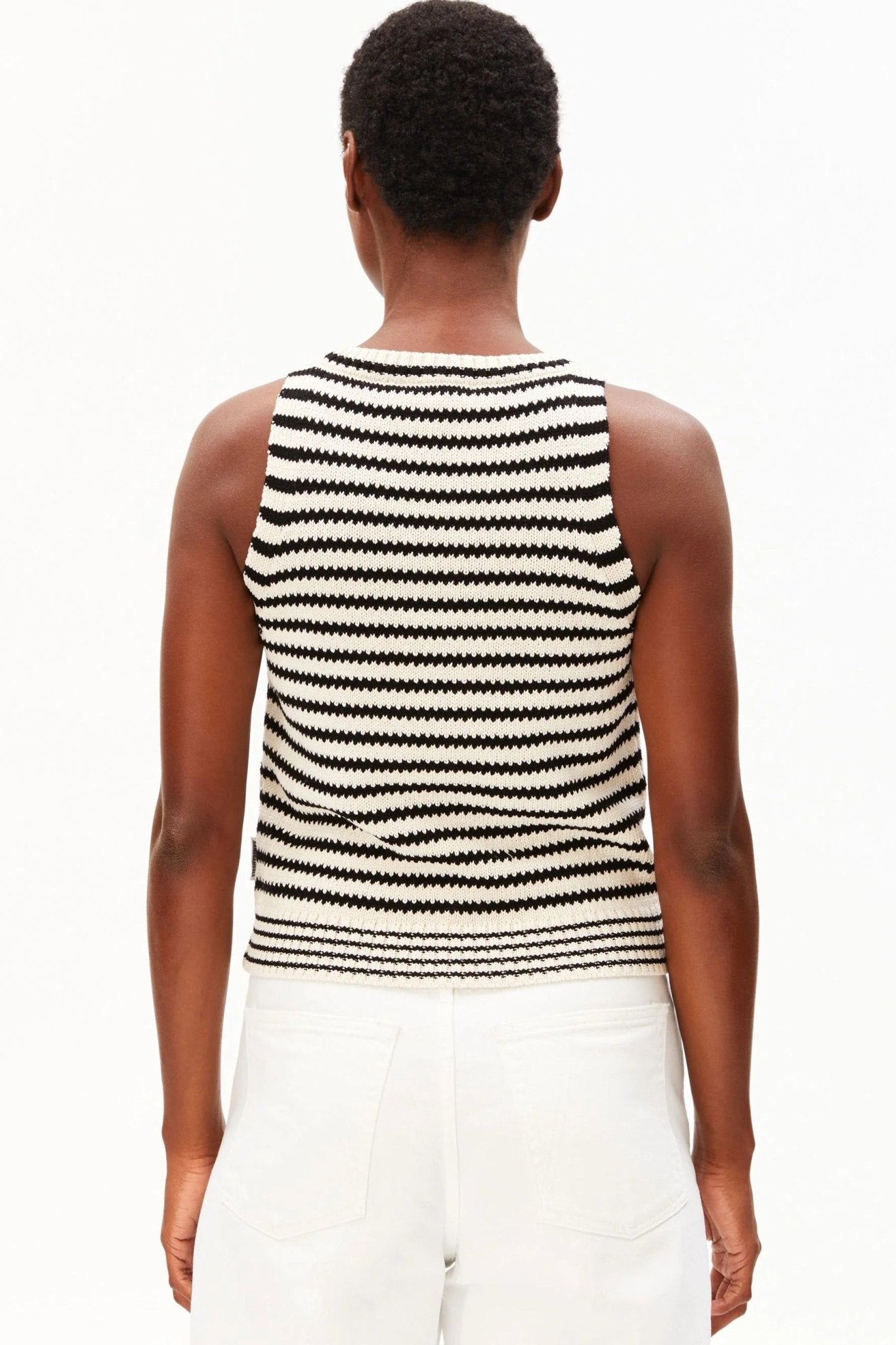 ARMEDANGELS - Stripe Knit Top - Undyed Black - BACKYARD