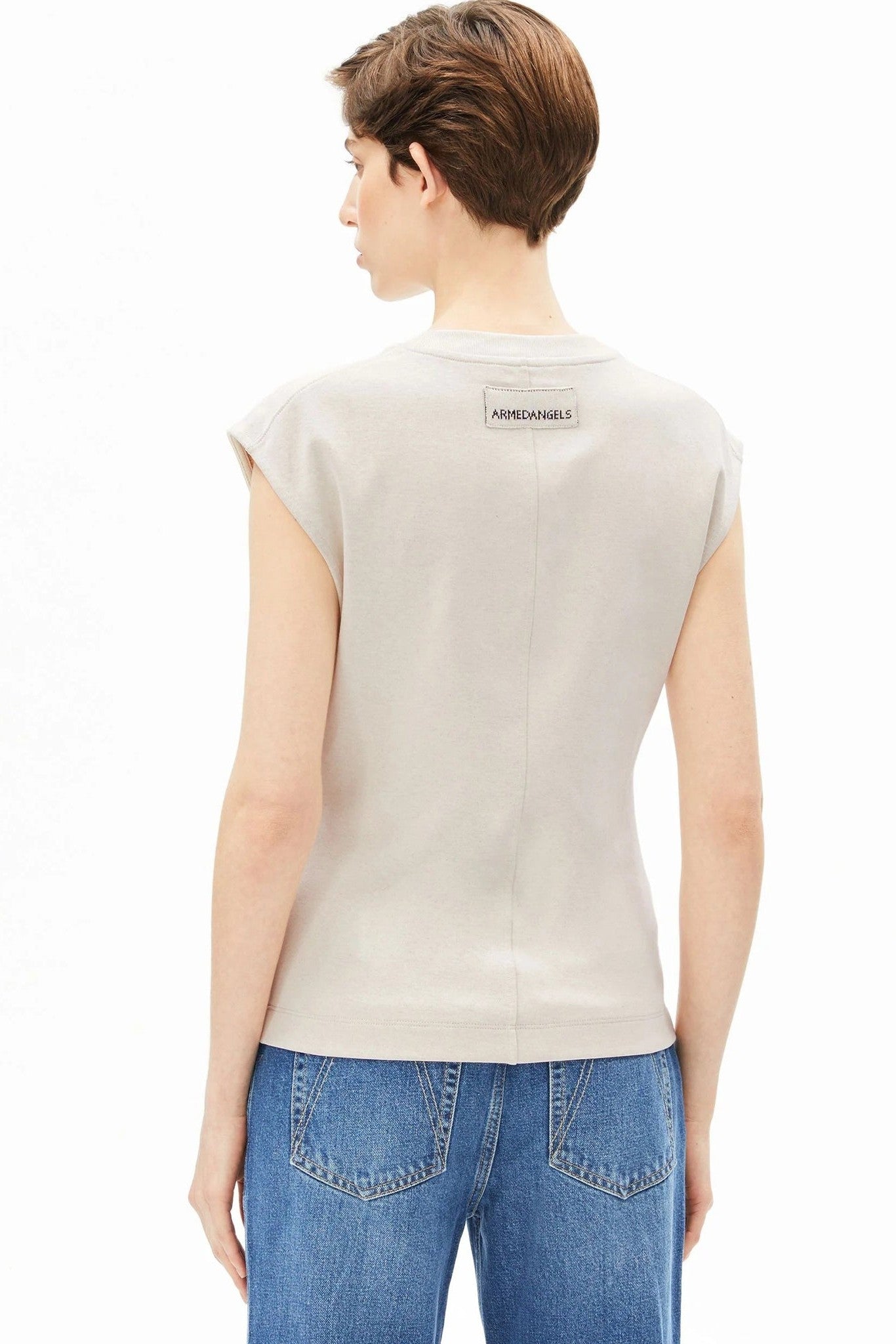 ARMEDANGELS - Un - Wasted Top - Undyed Cinnamon Dust - BACKYARD