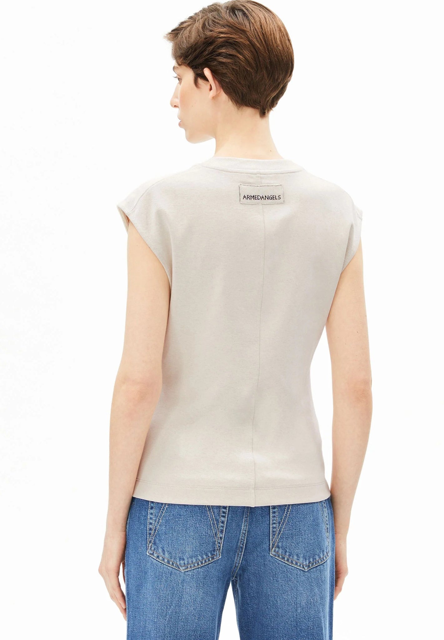 ARMEDANGELS - Un - Wasted Top - Undyed Cinnamon Dust - BACKYARD